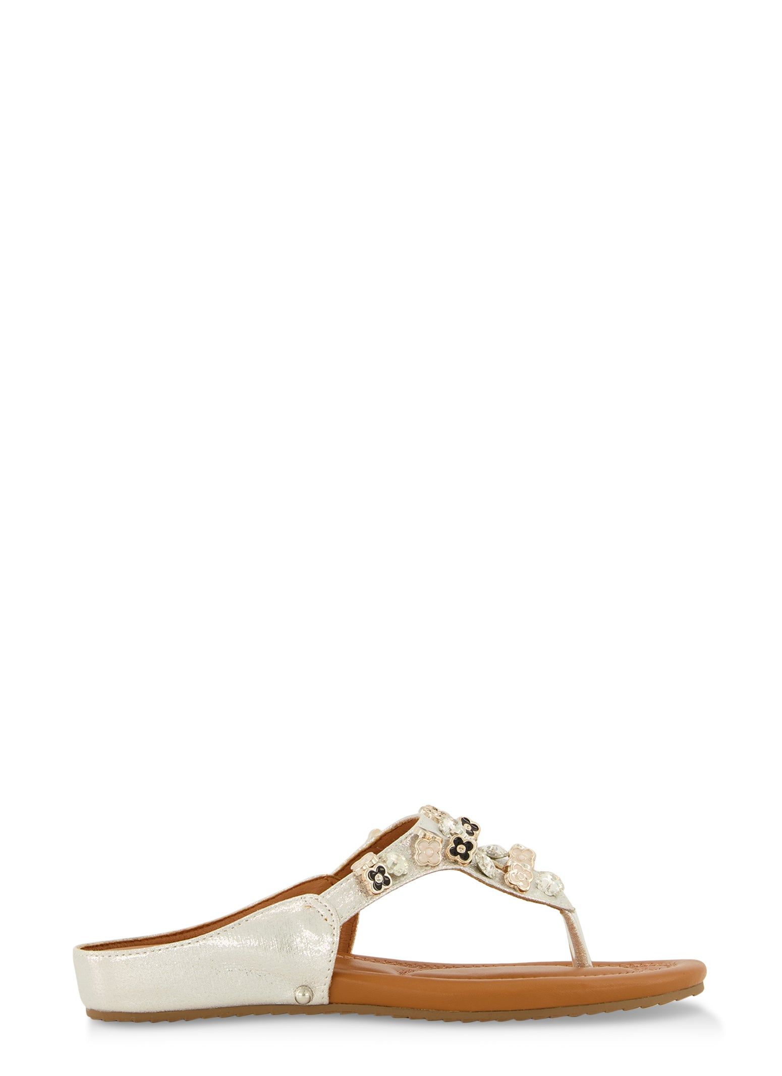 Rhinestone Beaded Flower Thong Sandals sold by Rainbow product image thumbnail 2