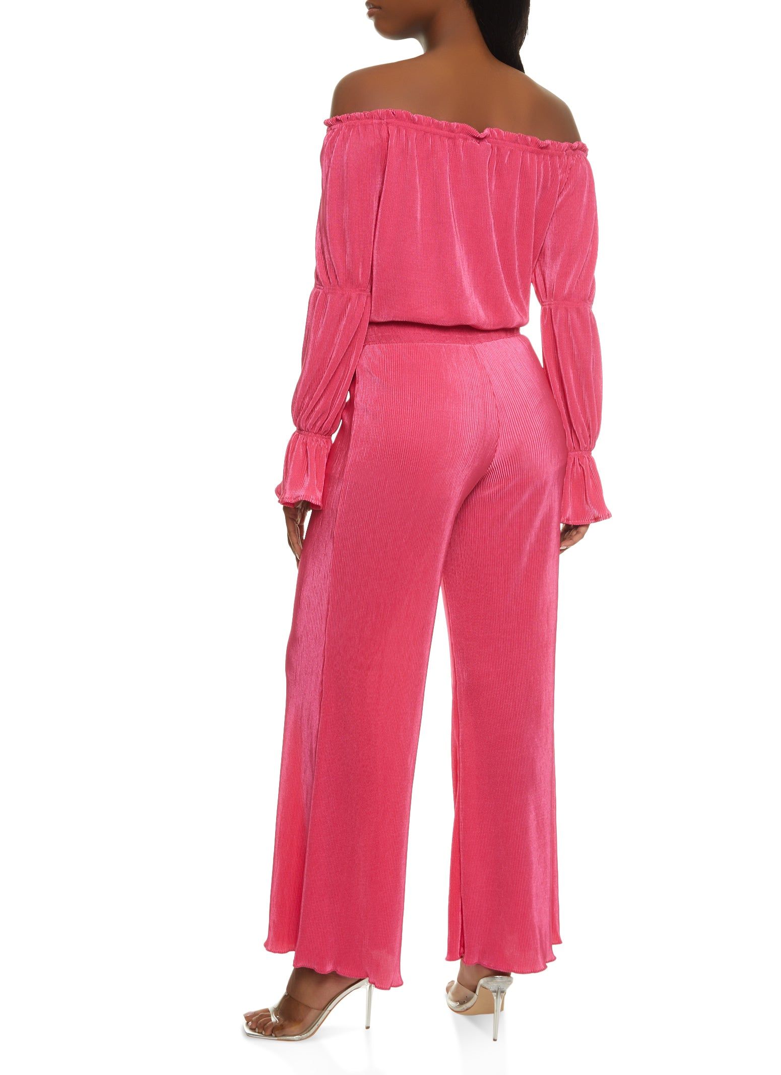 Plisse Off the Shoulder Jumpsuit sold by Rainbow product image thumbnail 2