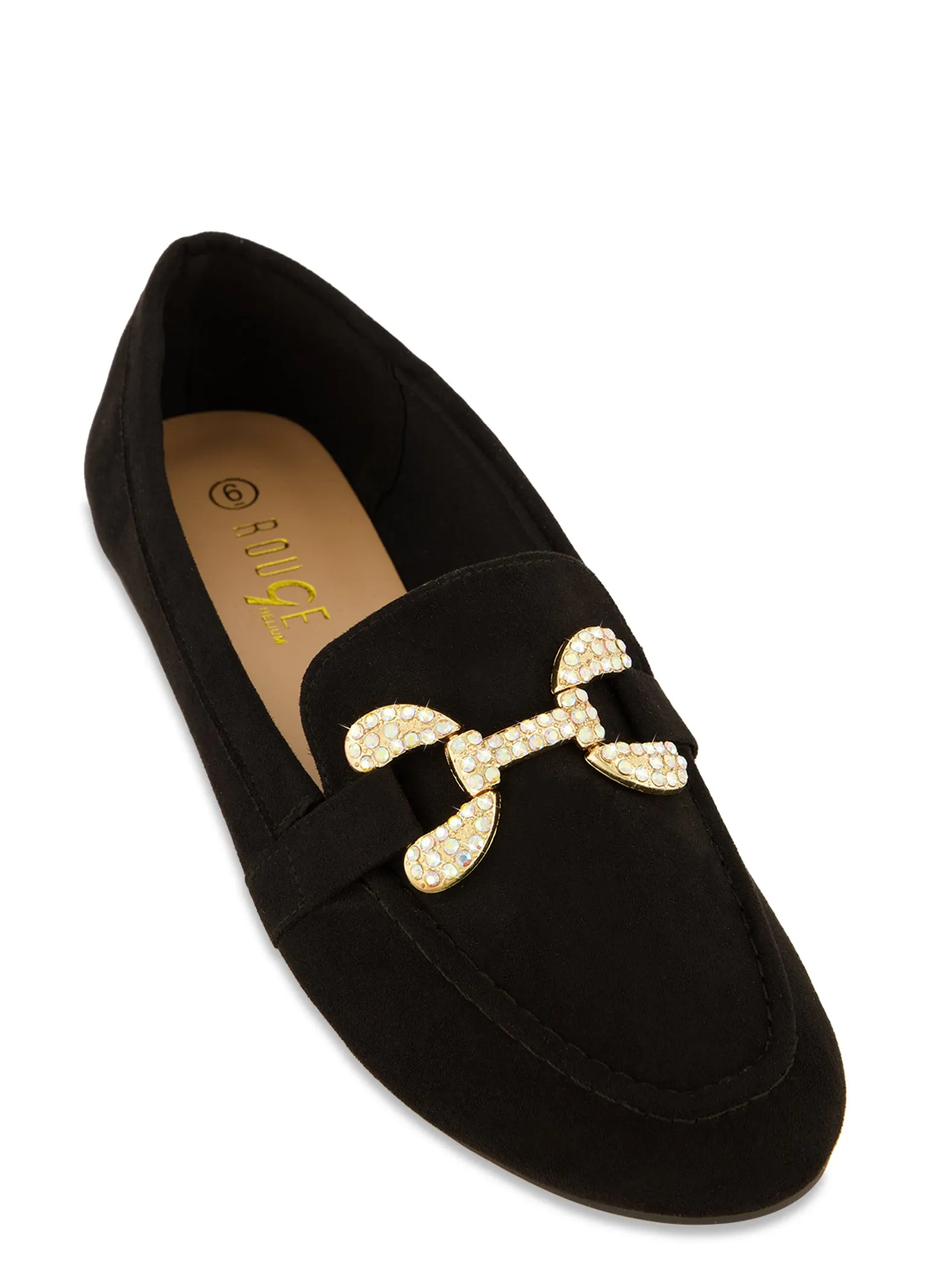 Rhinestone Horsebit Buckle Flats sold by Rainbow