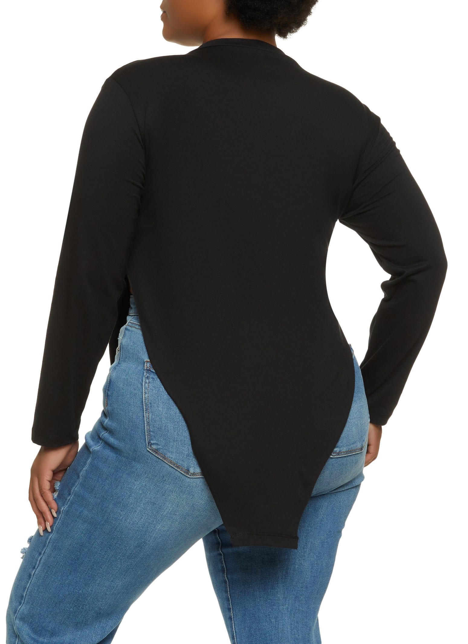 Plus Size Dope Soul Hanky Hem Long Sleeve Graphic Tee sold by Rainbow product image thumbnail 2