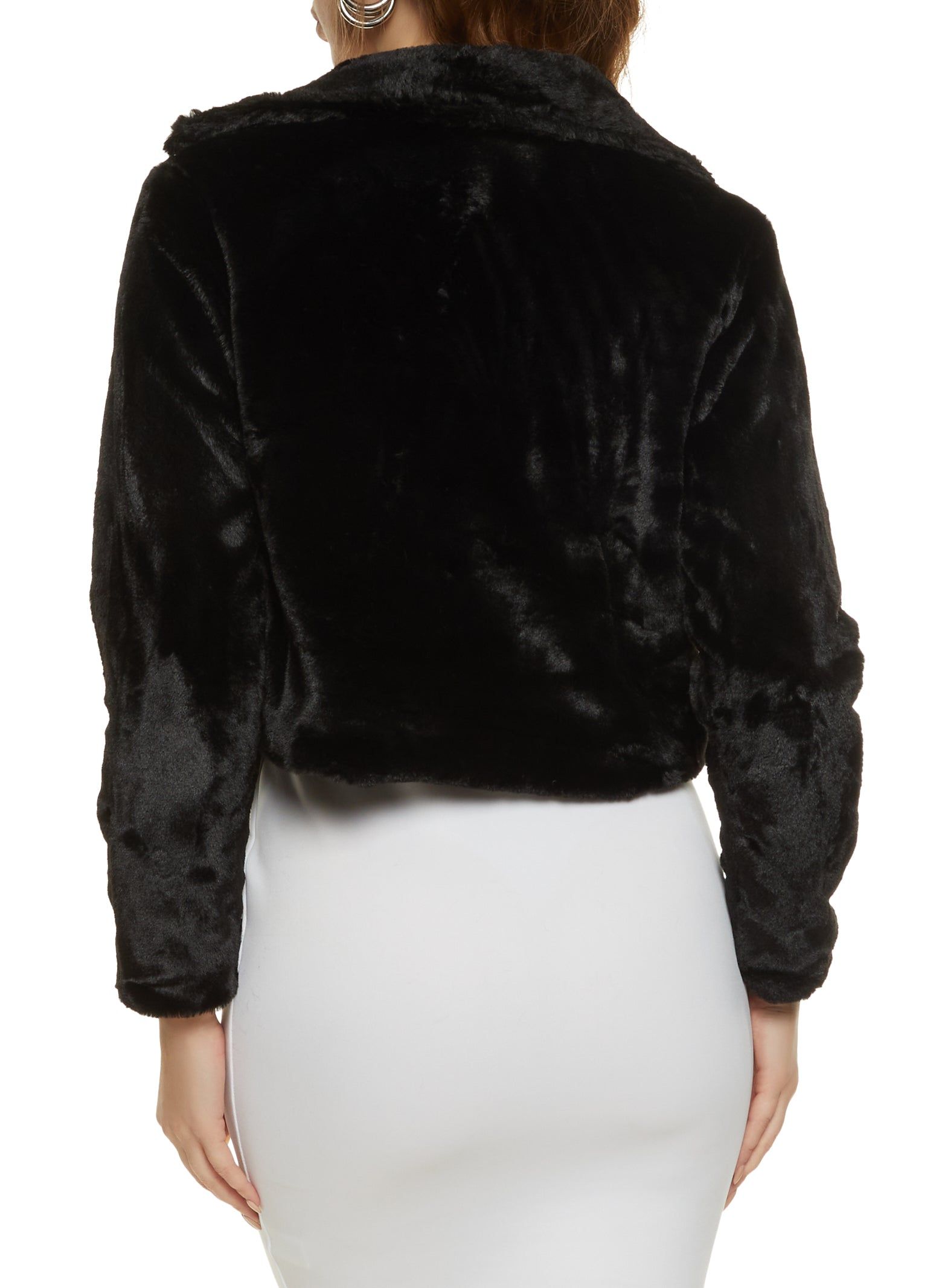 Faux Fur Open Front Cropped Jacket sold by Rainbow product image thumbnail 2