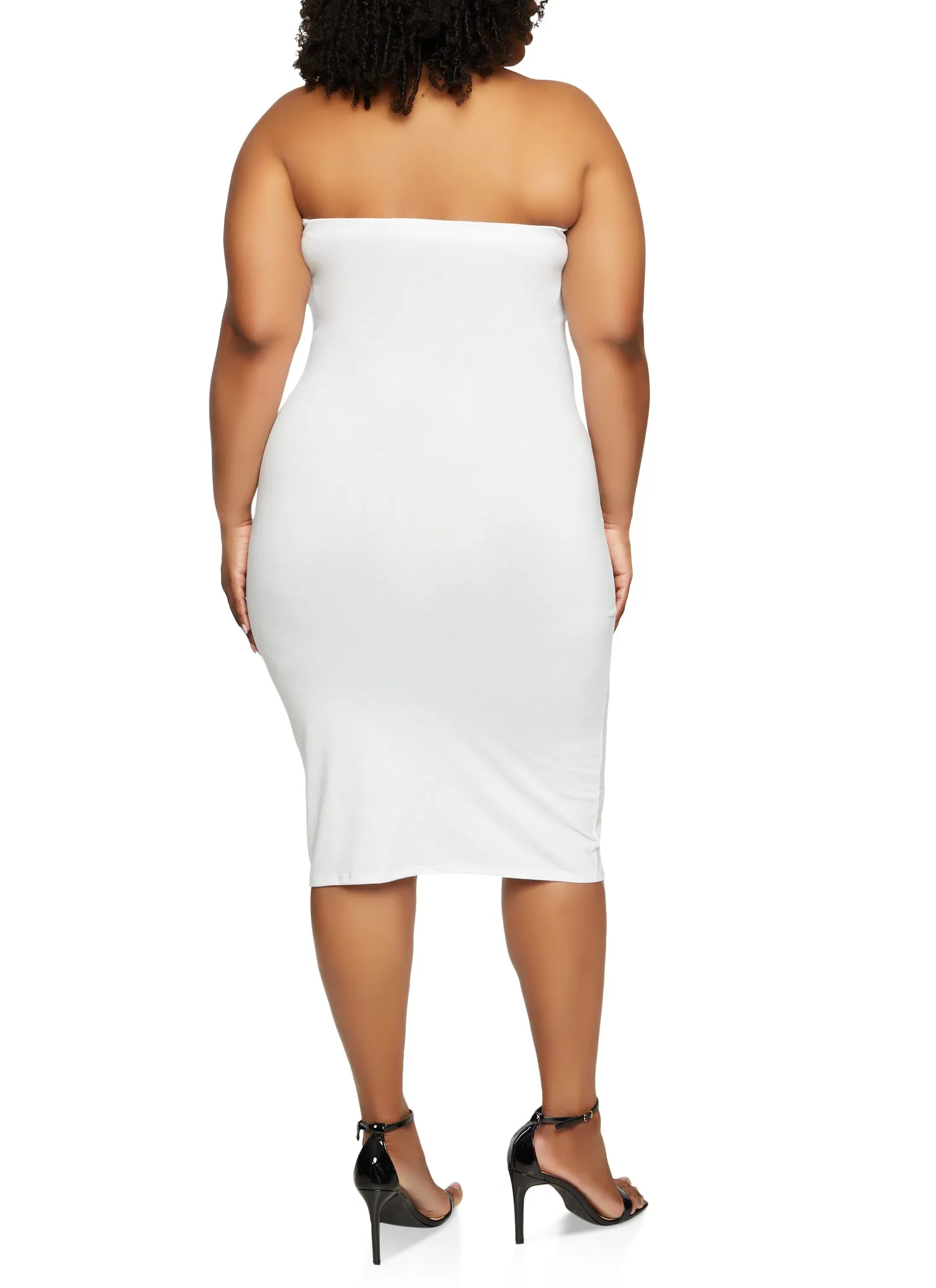 Plus Size Basic Midi Tube Dress sold by Rainbow product image thumbnail 3
