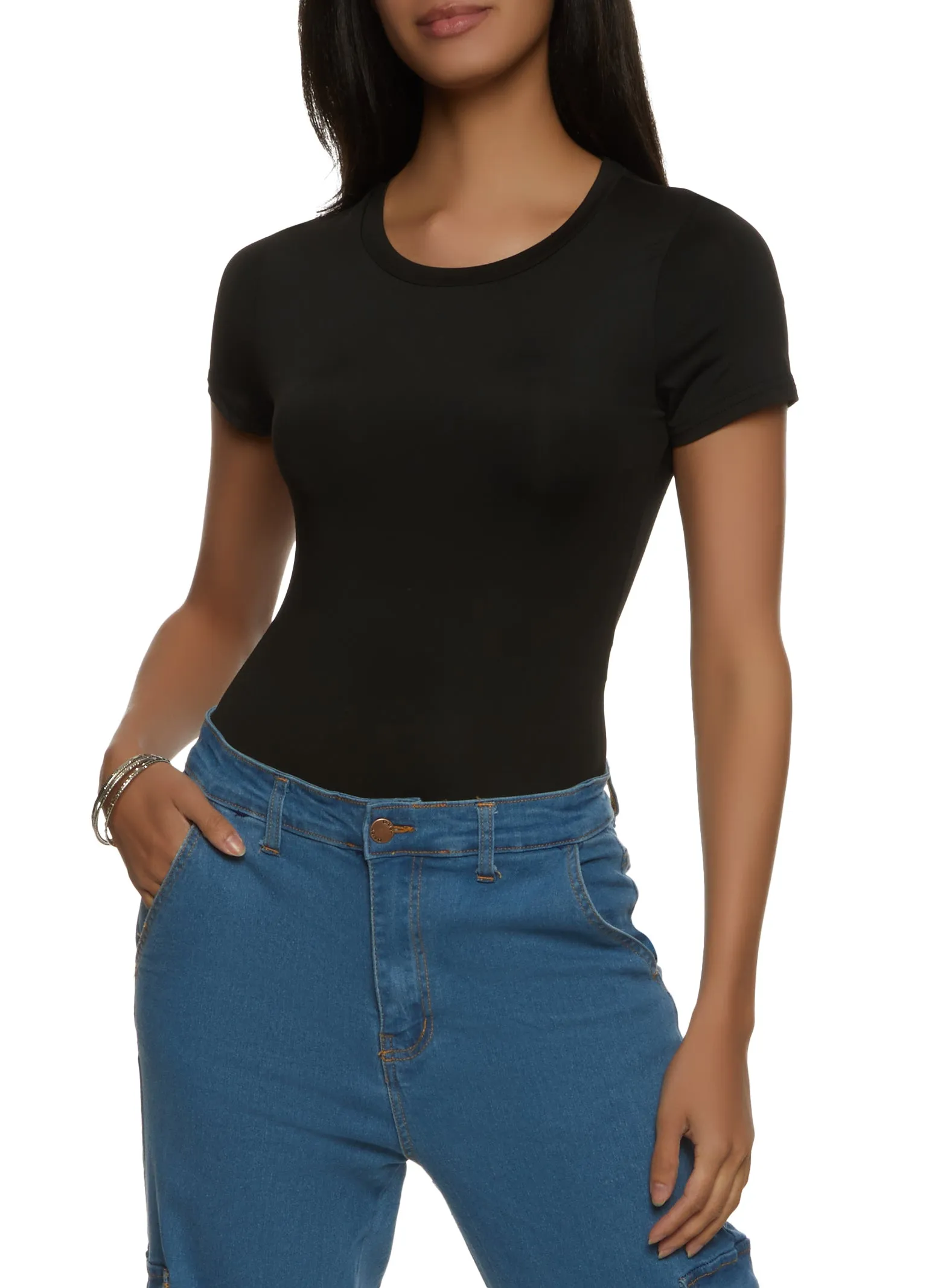 Basic Crew Neck Bodysuit sold by Rainbow product image thumbnail 2