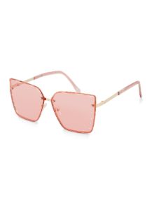 Oversized Rhinestone Lens Detail Sunglasses sold by Rainbow