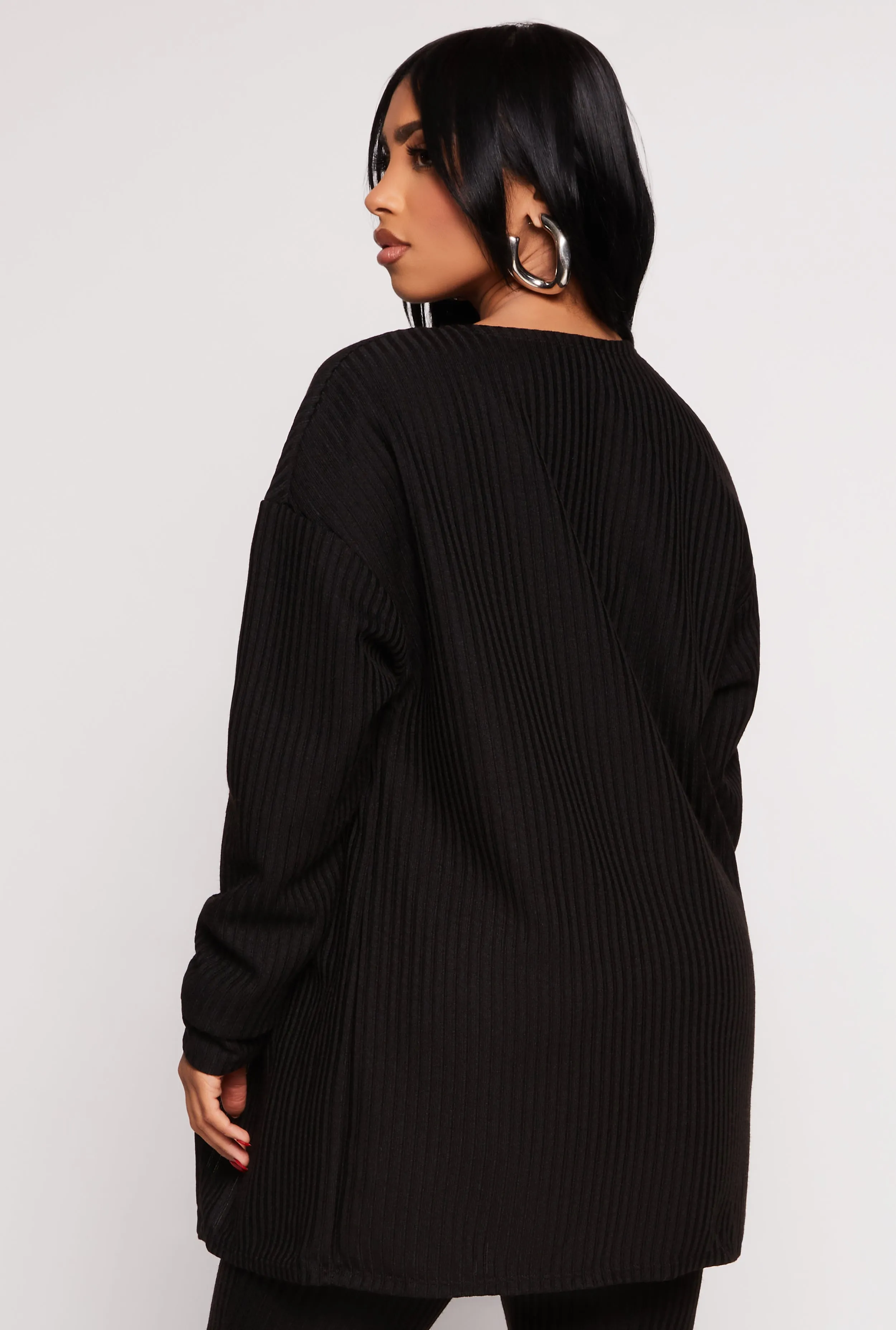 Ribbed Open Front Cardigan sold by Rainbow product image thumbnail 3