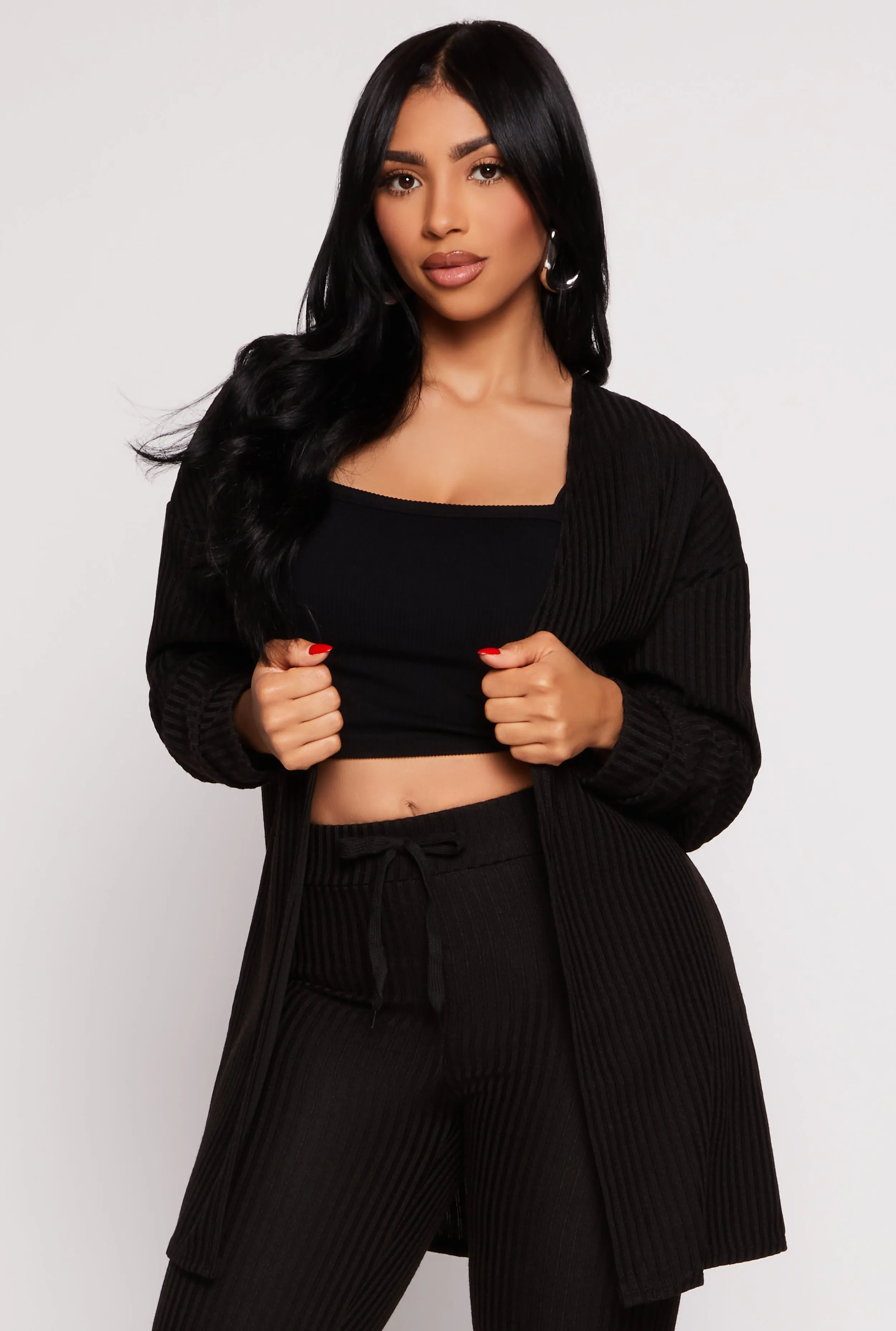 Ribbed Open Front Cardigan sold by Rainbow