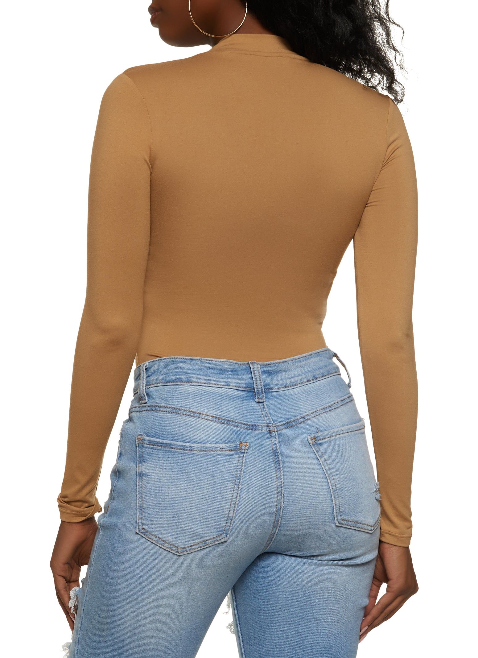 Half Zip Long Sleeve Bodysuit sold by Rainbow product image thumbnail 3