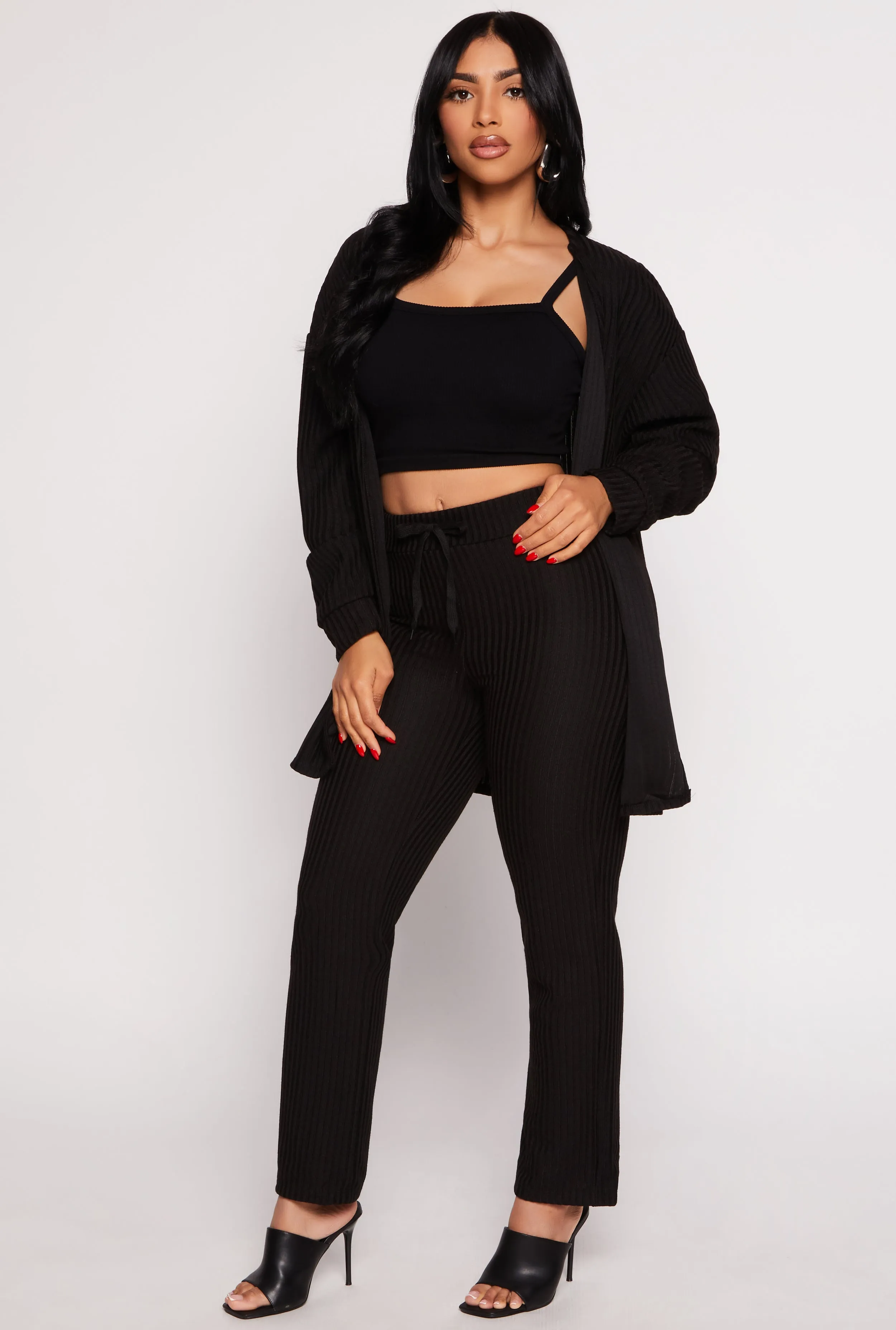 Ribbed Open Front Cardigan sold by Rainbow product image thumbnail 2