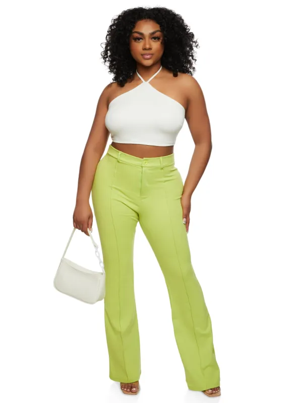 Pintuck High Waist Dress Pants sold by Rainbow