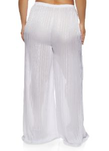 Plus Size Lurex Shadow Stripe Wide Leg Pants sold by Rainbow