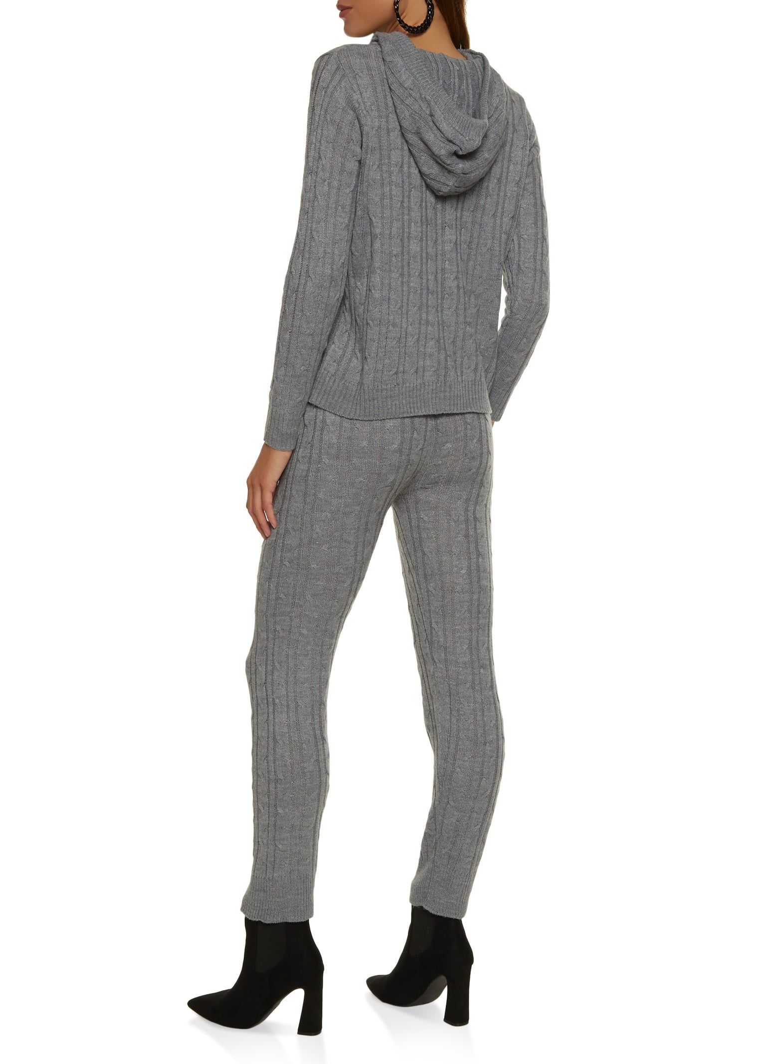 Cable Knit Hooded Sweater and Leggings Set sold by Rainbow product image thumbnail 2