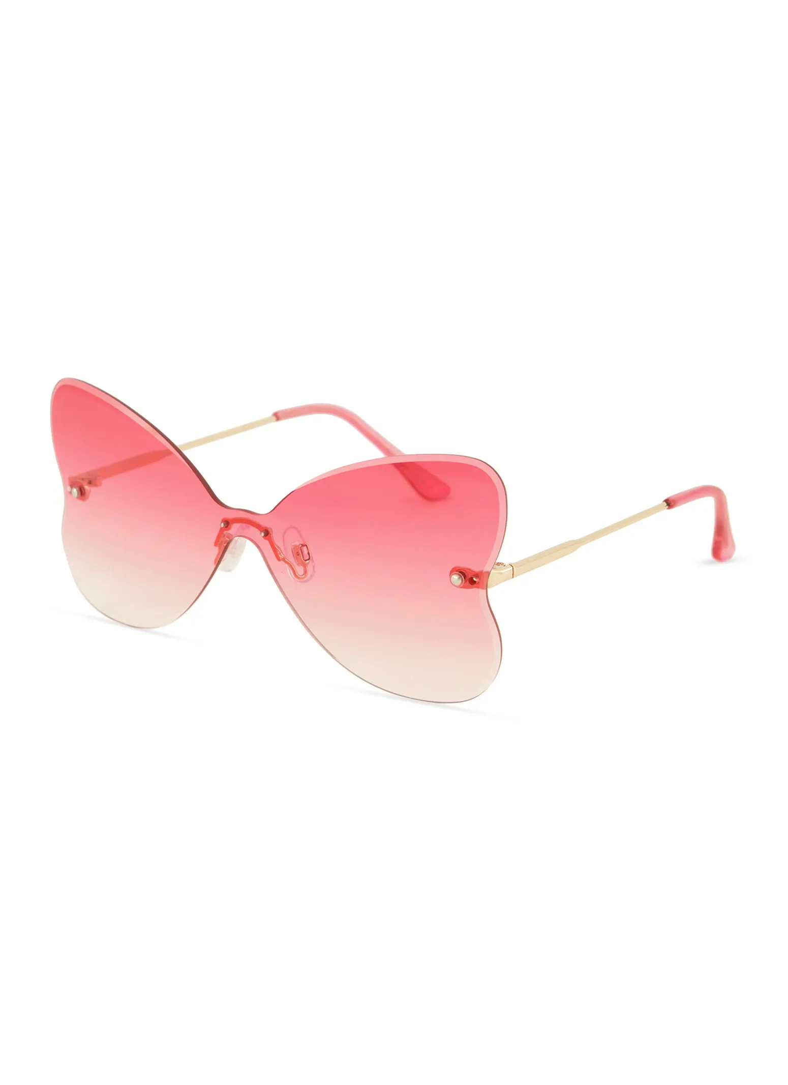 Heart Shape Rimless Shield Sunglasses sold by Rainbow product image thumbnail 2