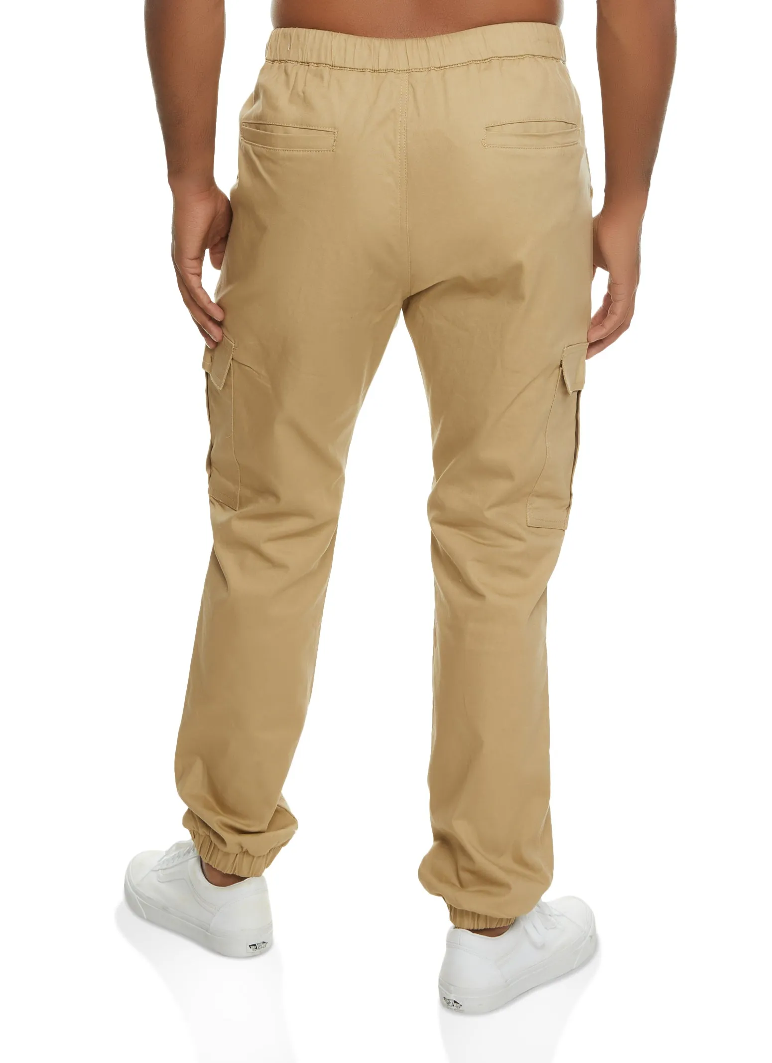 Mens Twill Drawstring Cargo Joggers sold by Rainbow product image thumbnail 2