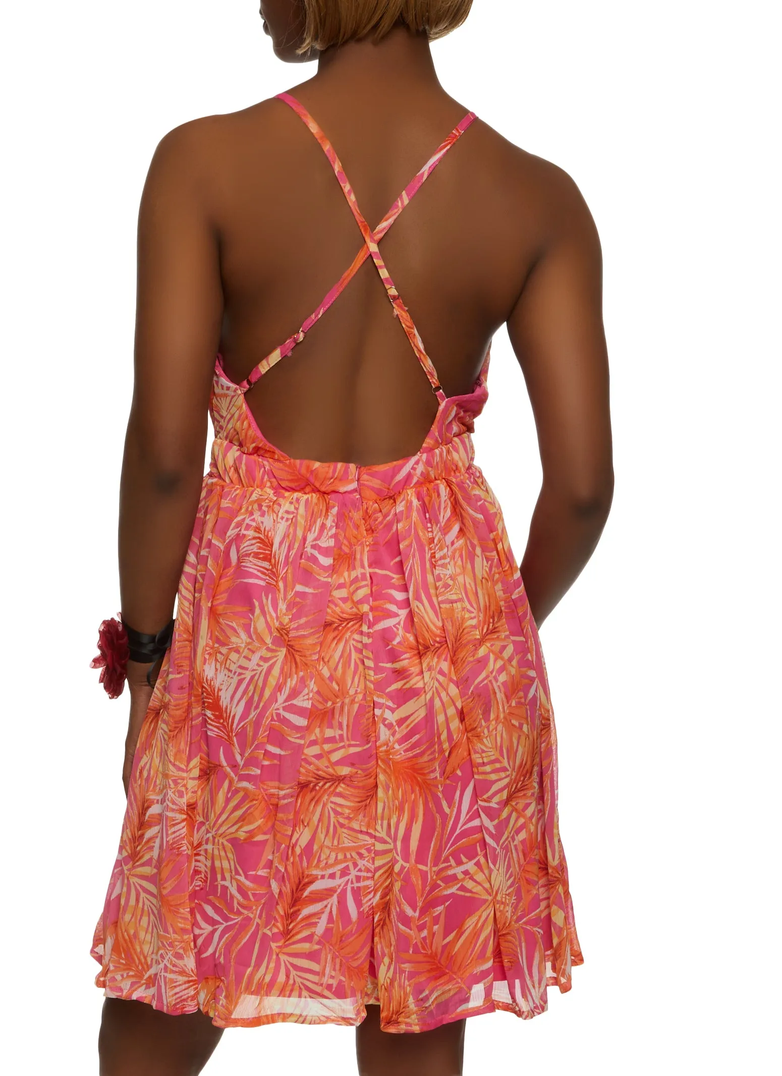 Haute Monde Floral Chiffon Mini Dress sold by Rainbow product image thumbnail 3