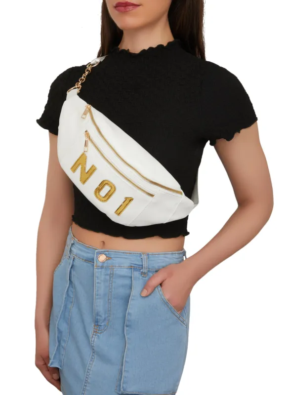 No 1 Double Zip Fanny Pack sold by Rainbow