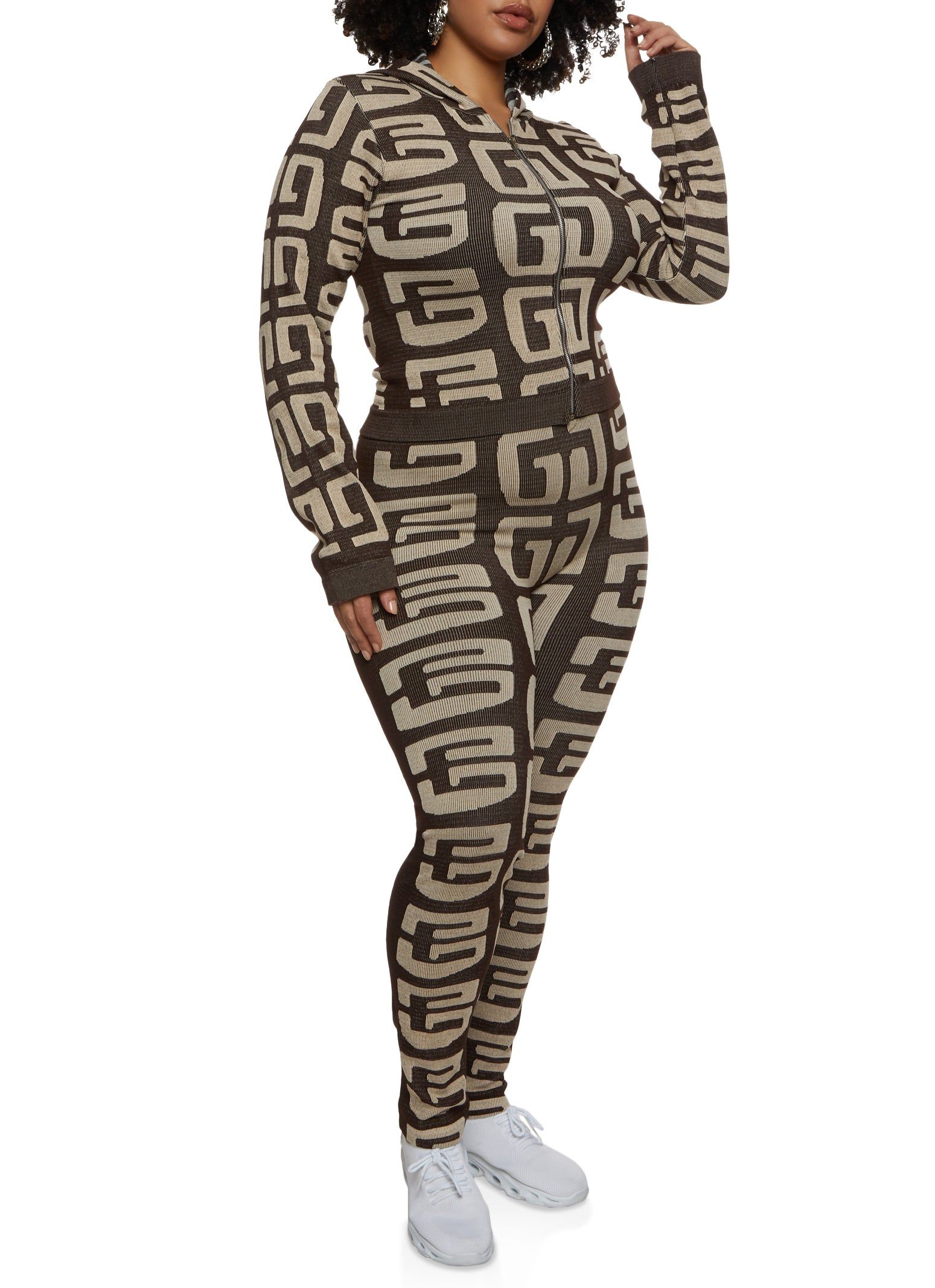 Plus Size Seamless Geometric Print Track Jacket sold by Rainbow product image thumbnail 2