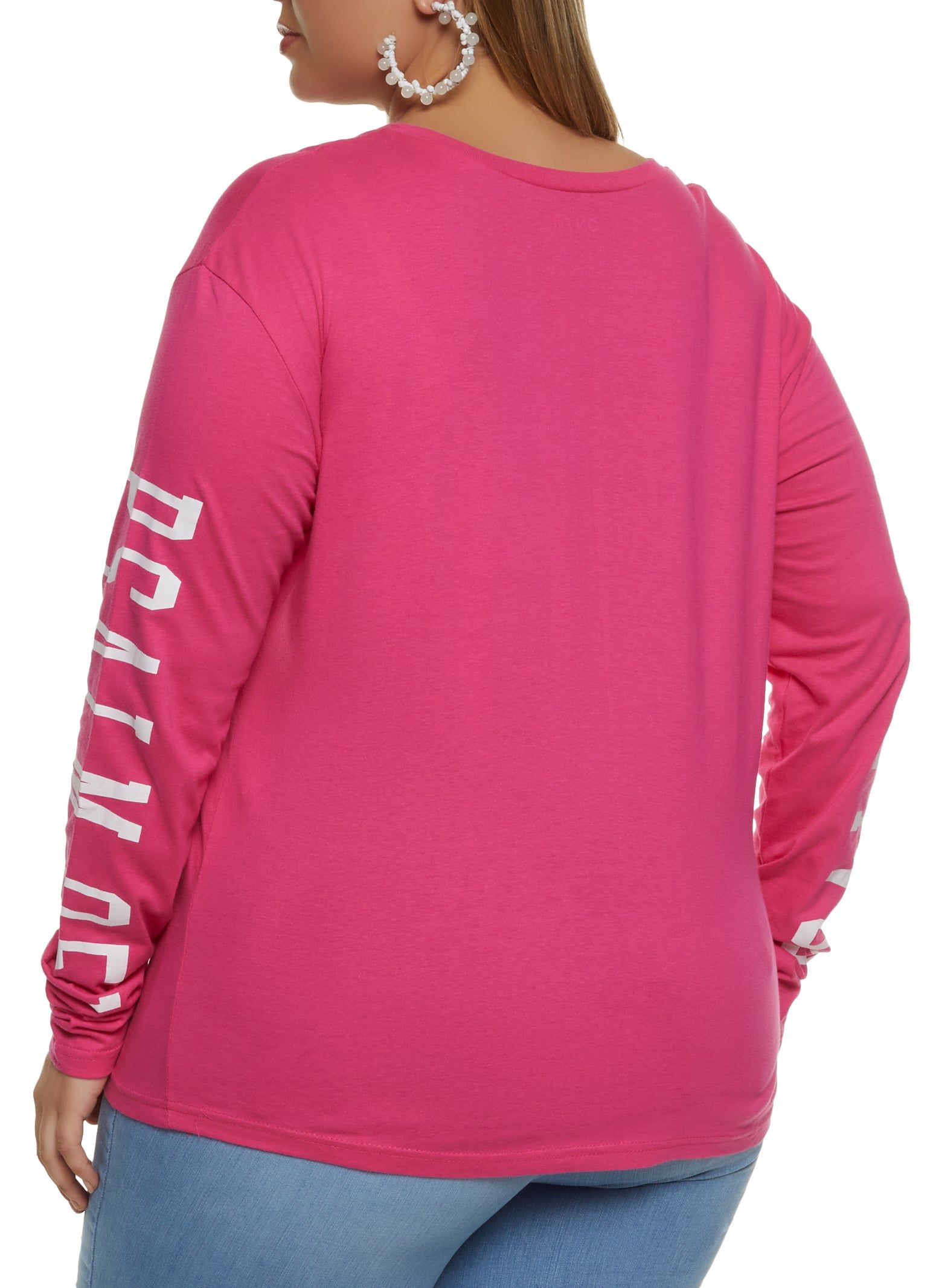 Plus Size Made To Worship Long Sleeve Graphic Tee sold by Rainbow product image thumbnail 2