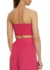 Smocked Tie Front Bandeau Top sold by Rainbow