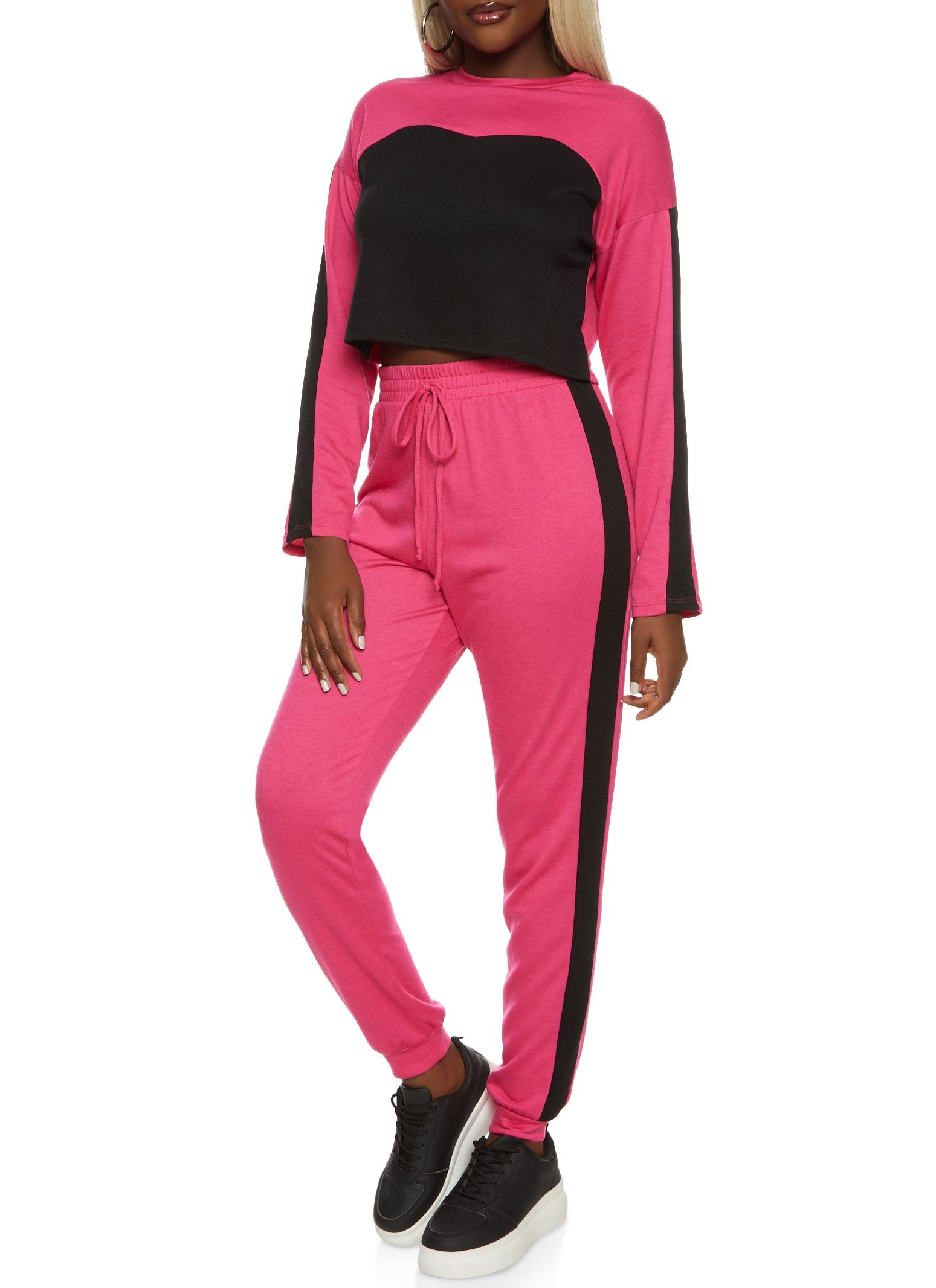 Color Block Side Stripe Crop Top sold by Rainbow product image thumbnail 2