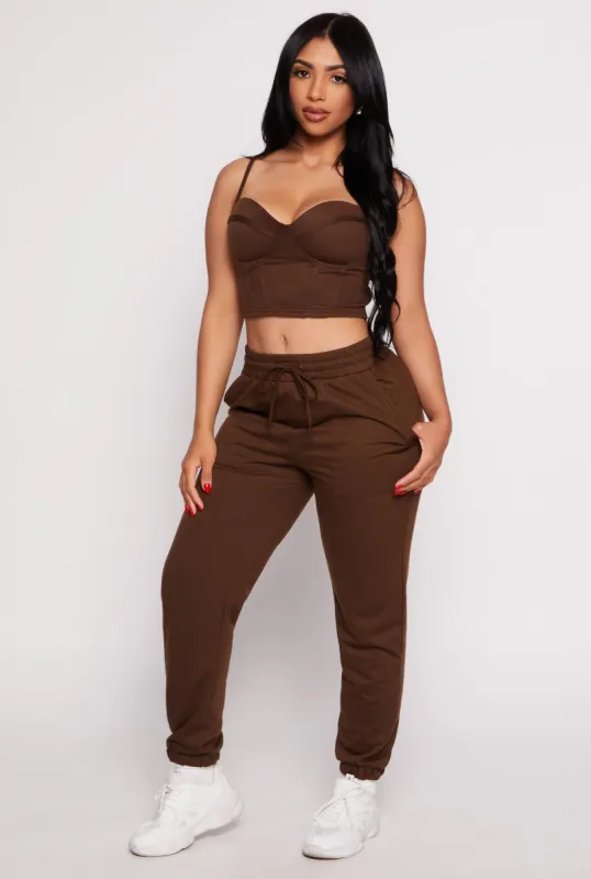 Haute Monde High Waist Drawstring Joggers sold by Rainbow