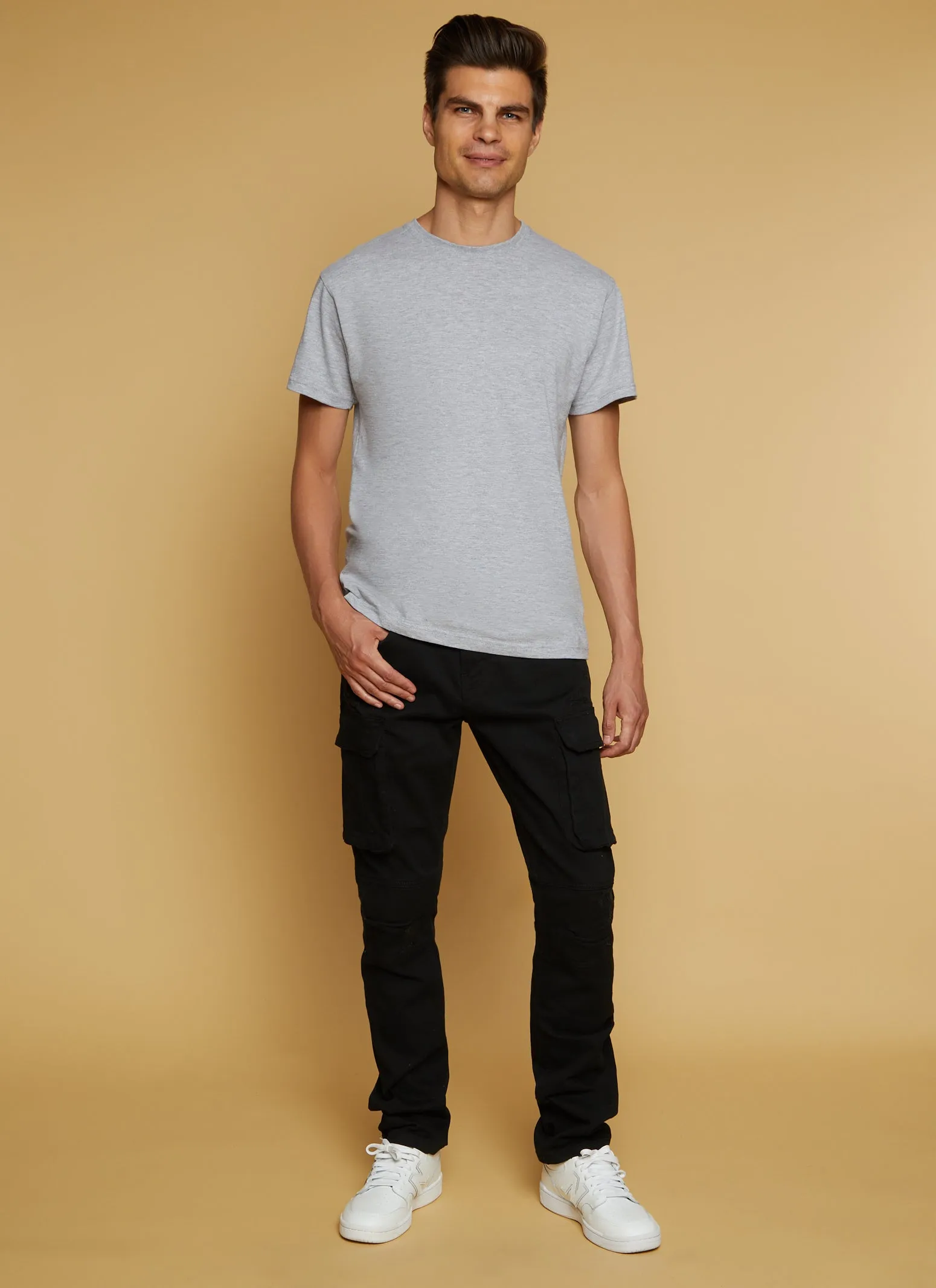 Mens Twill Distressed Cargo Pants sold by Rainbow