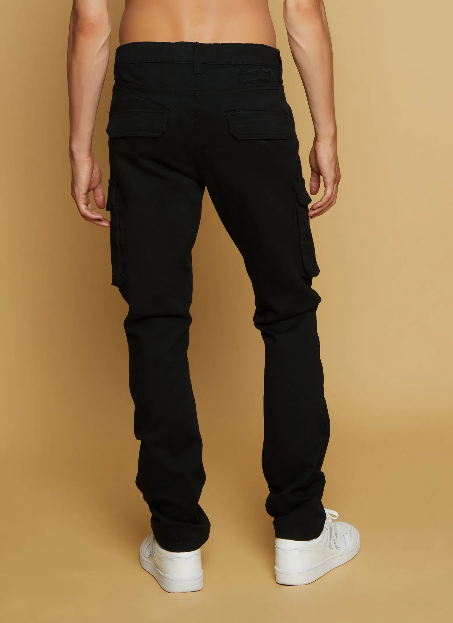 Mens Twill Distressed Cargo Pants sold by Rainbow product image thumbnail 3