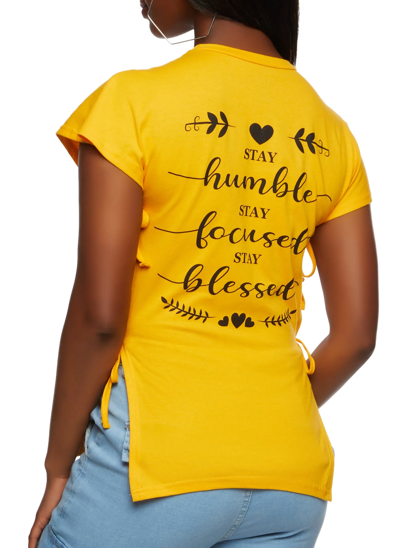 Blessed Tie Side Graphic T Shirt sold by Rainbow product image thumbnail 2