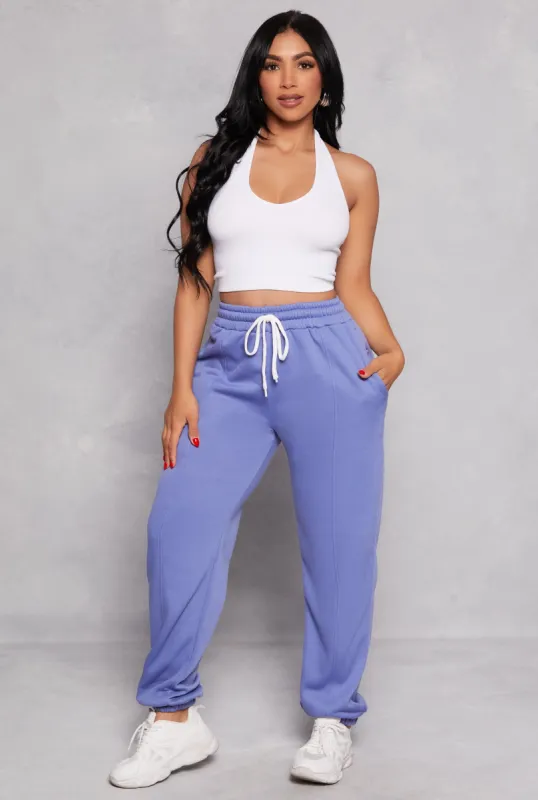 Pintuck Fleece Drawstring Sweatpants made by Rainbow