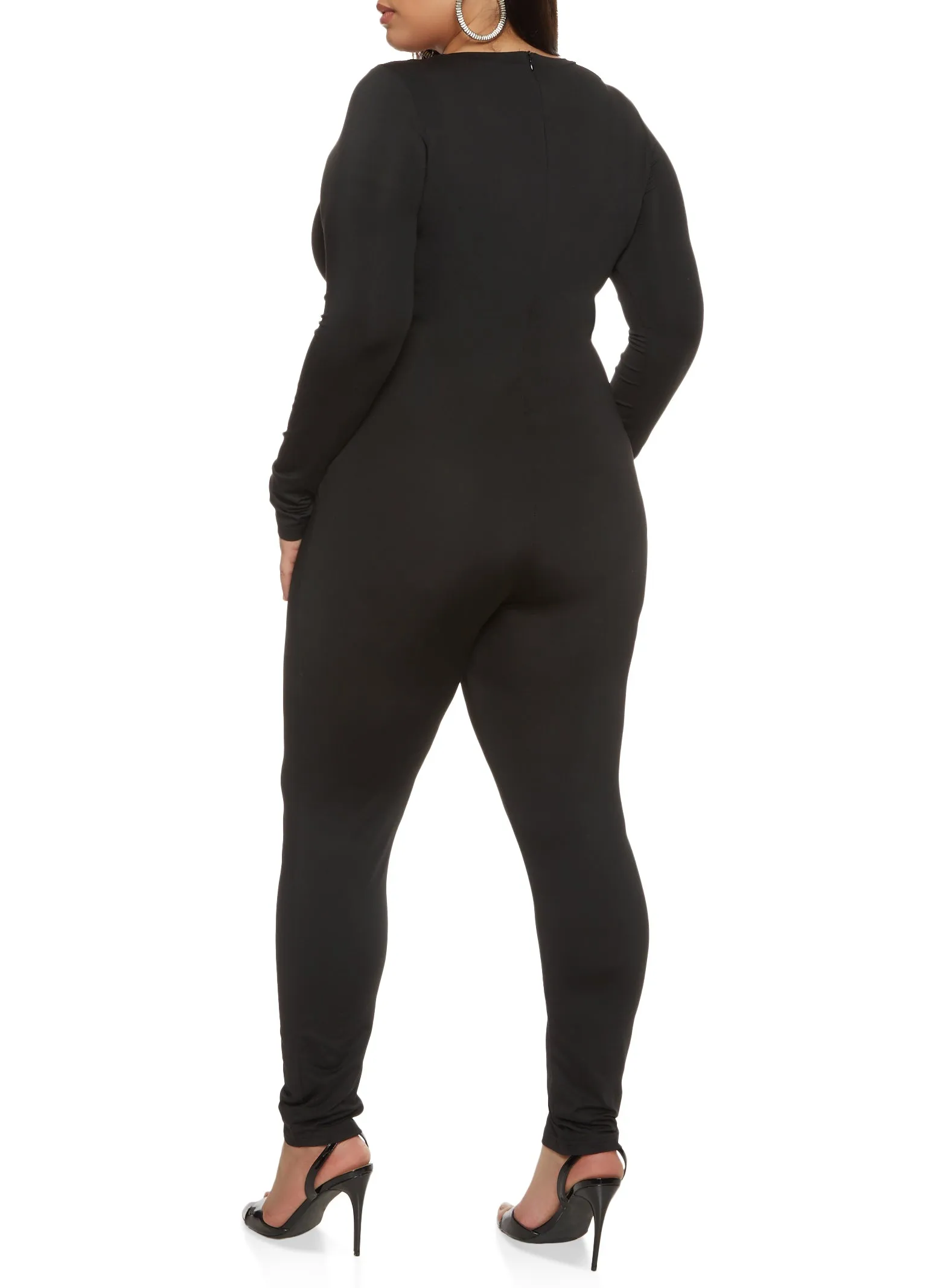 Plus Size Daisy Long Sleeve Crew Neck Catsuit sold by Rainbow product image thumbnail 2