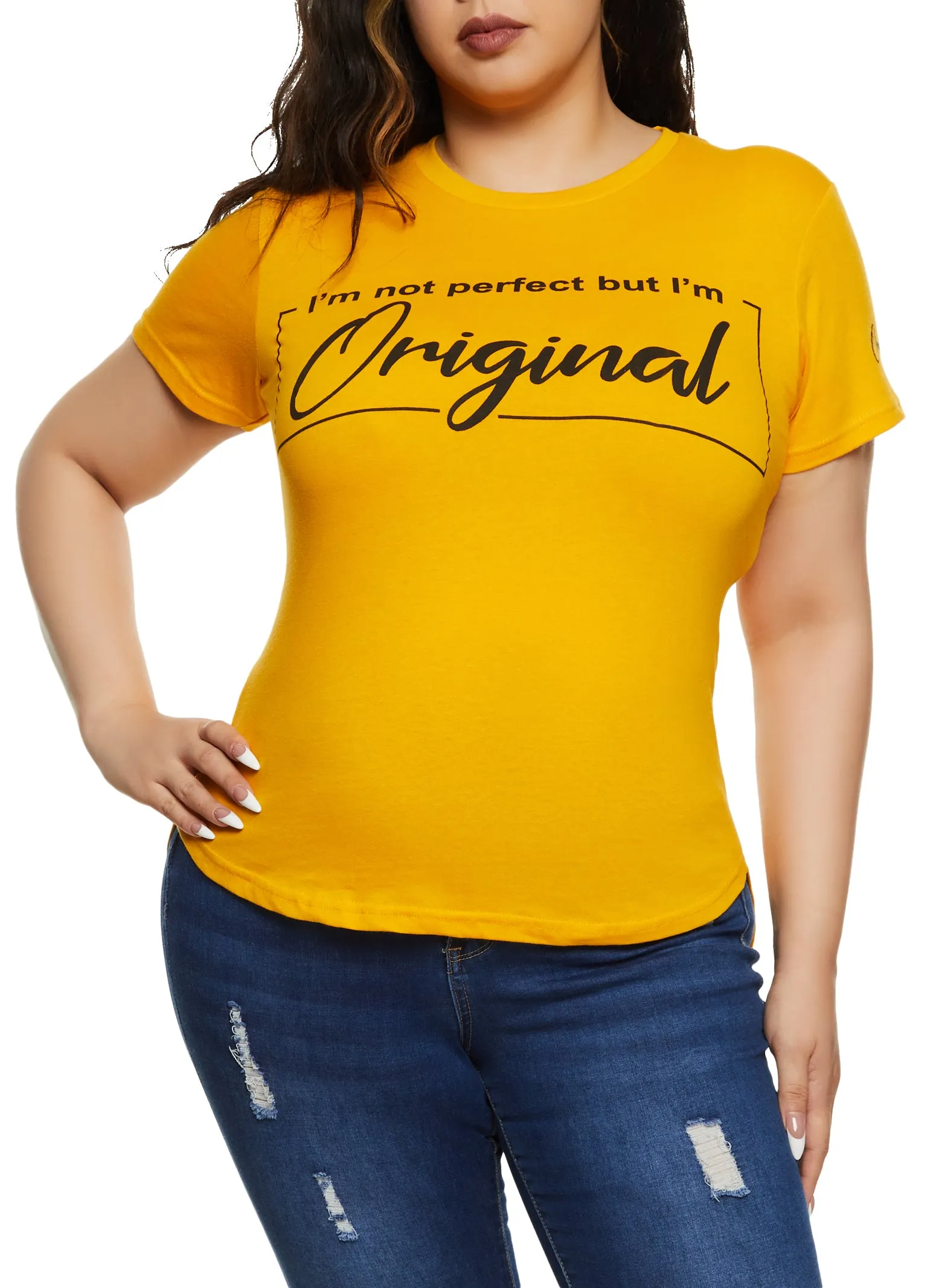 Plus Size Not Perfect But Im Original Graphic Tee sold by Rainbow product image thumbnail 2