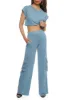 Daisy Brushed Knit Cap Sleeve Crop Top sold by Rainbow