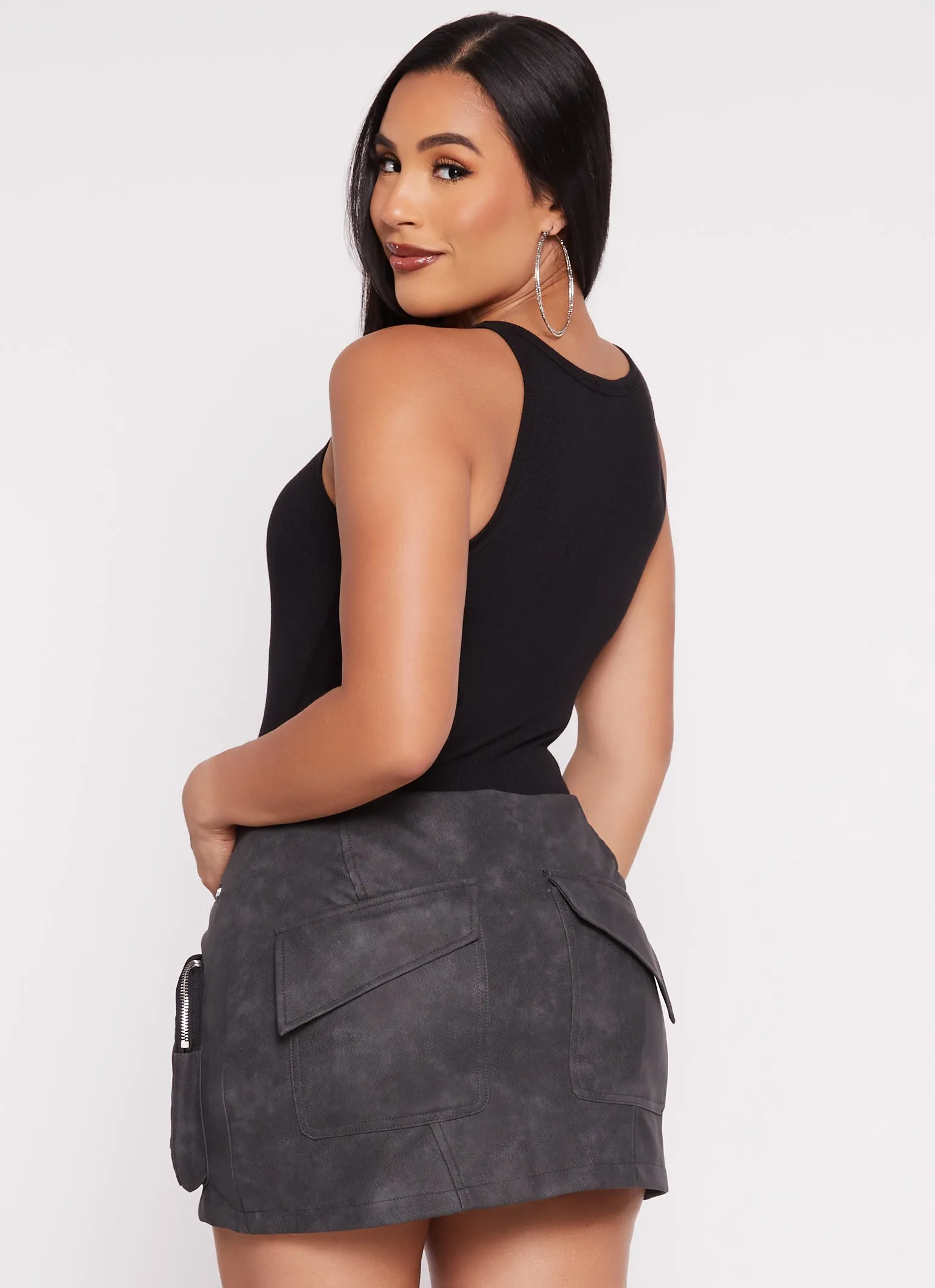 Basic Scoop Neck Tank Bodysuit sold by Rainbow product image thumbnail 3