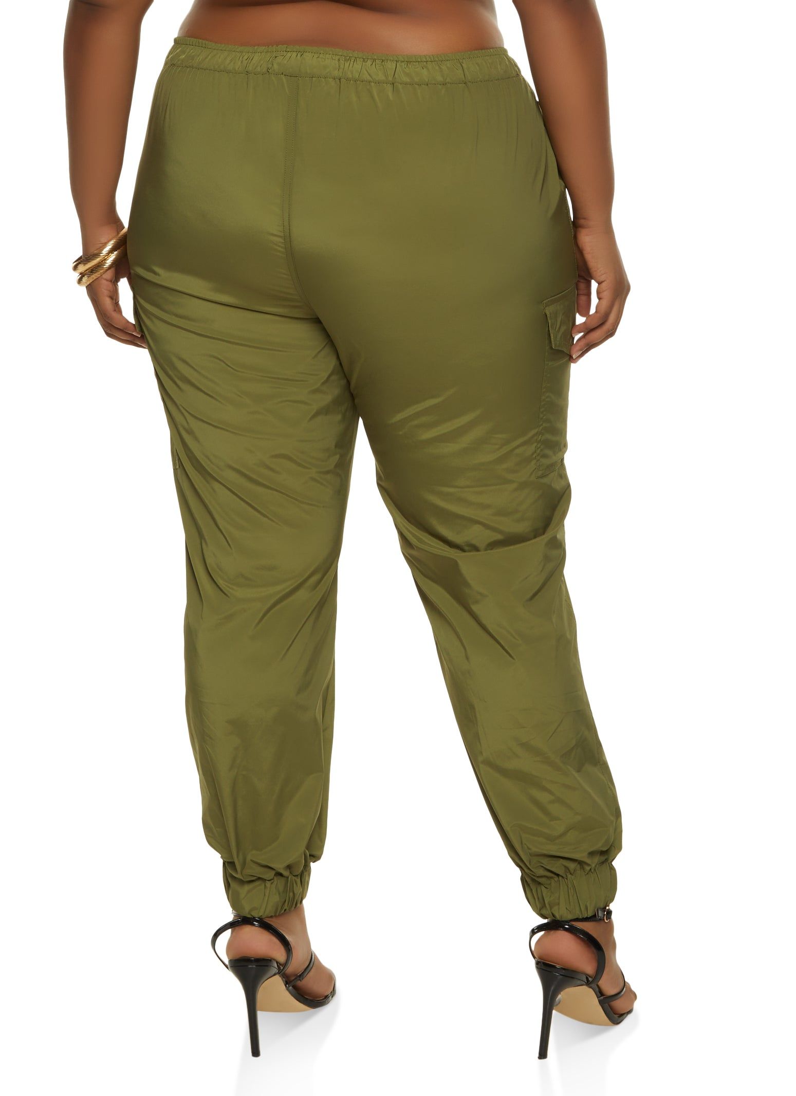 Plus Size Nylon Basic Cargo Joggers sold by Rainbow product image thumbnail 3