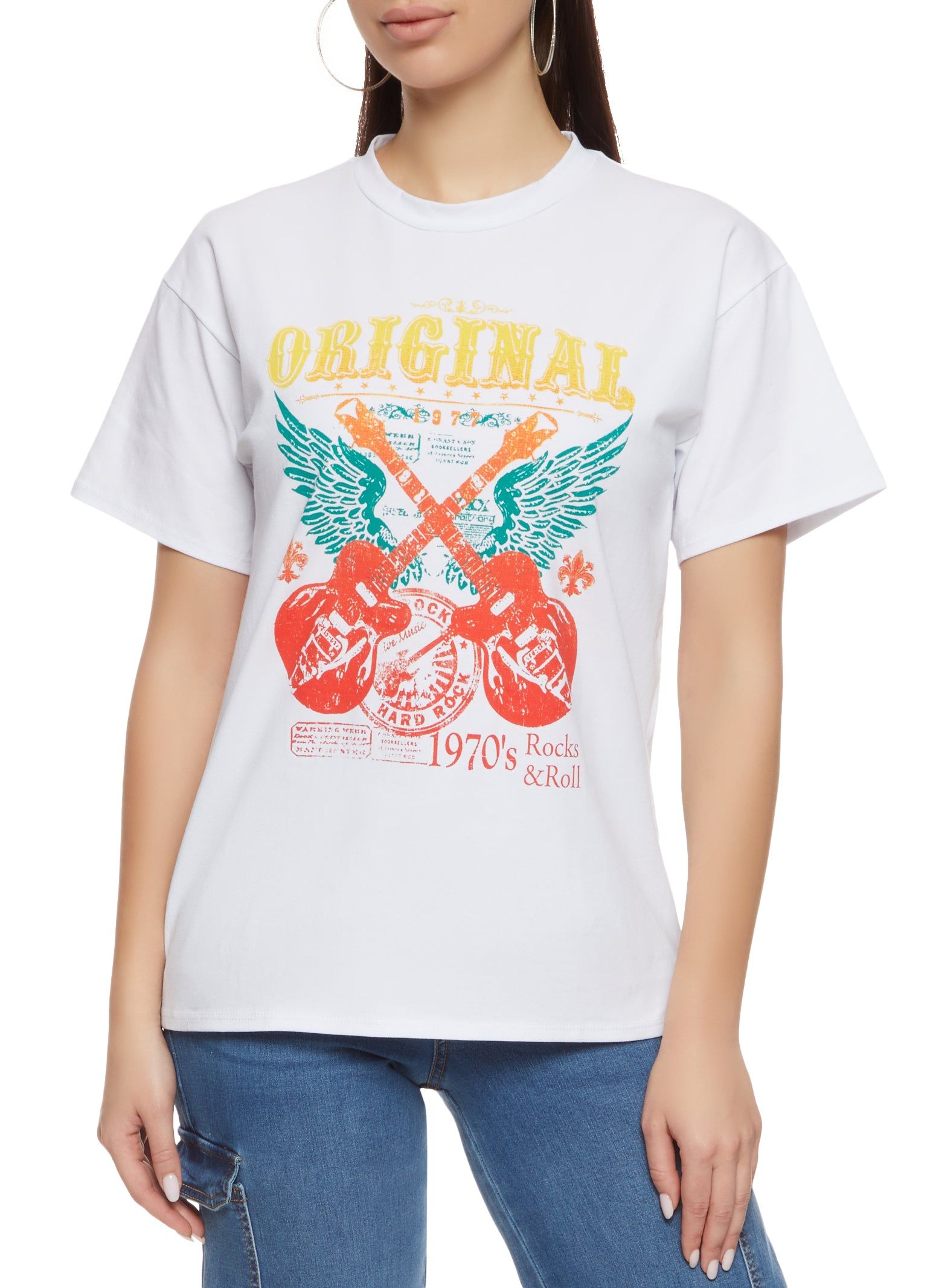 Original Wings Guitar Graphic Tee sold by Rainbow