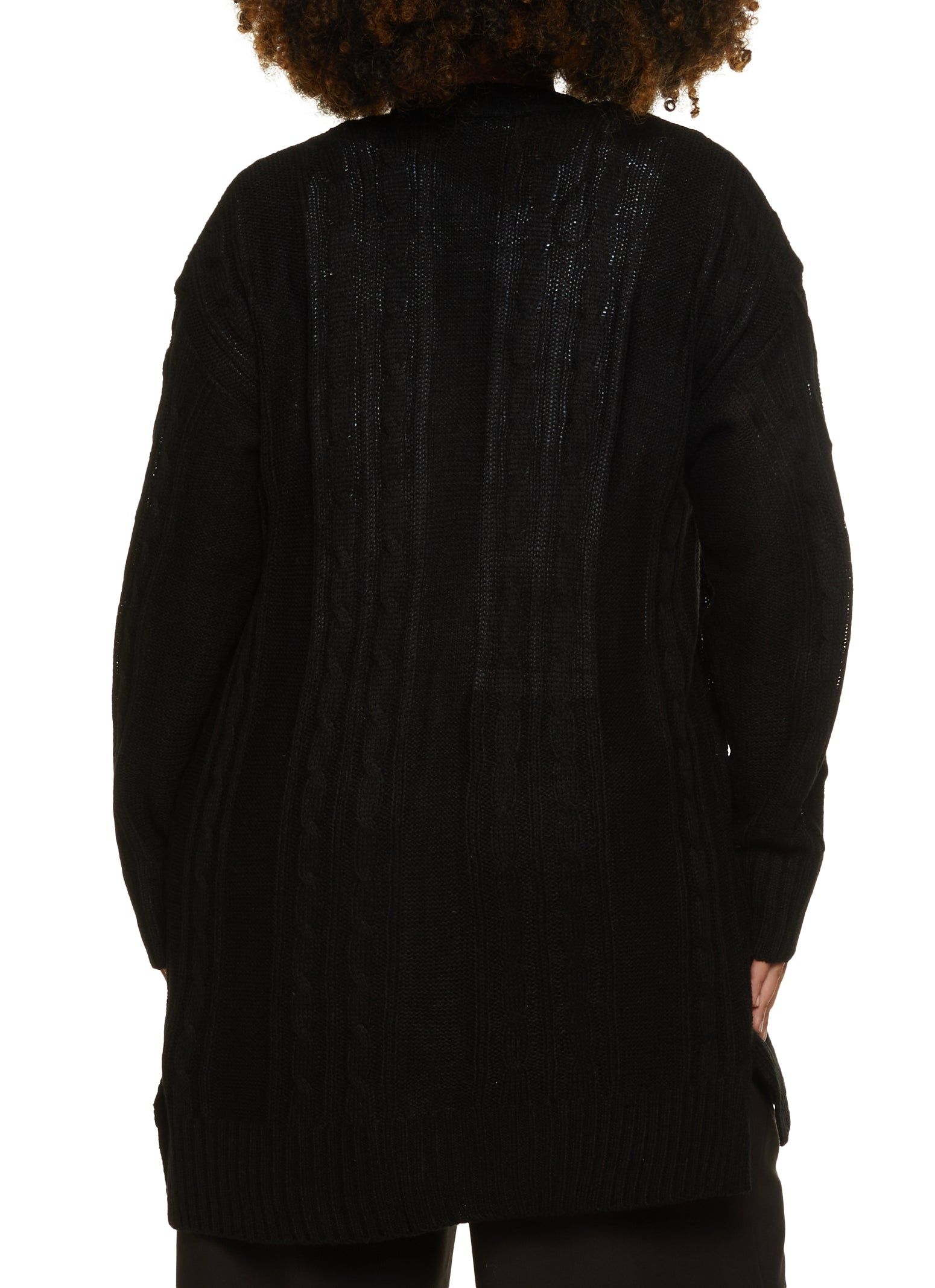 Plus Size Cable Knit Open Front Cardigan sold by Rainbow product image thumbnail 2