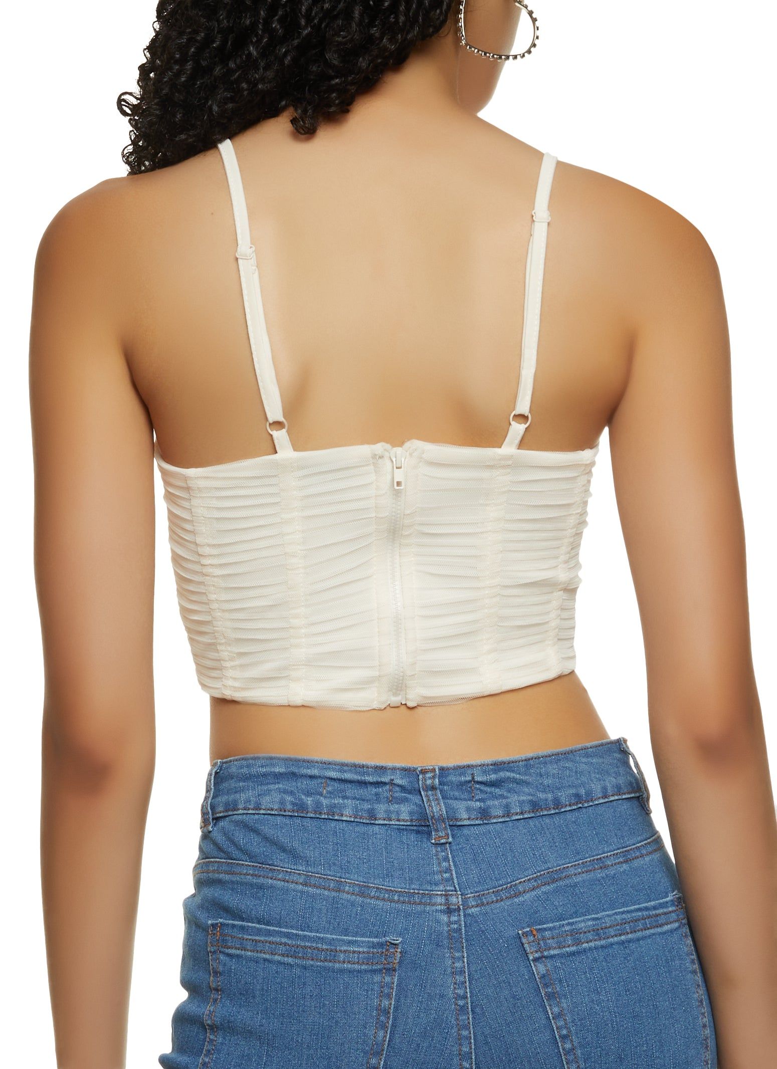 Mesh Pleated Bustier Cami sold by Rainbow product image thumbnail 3