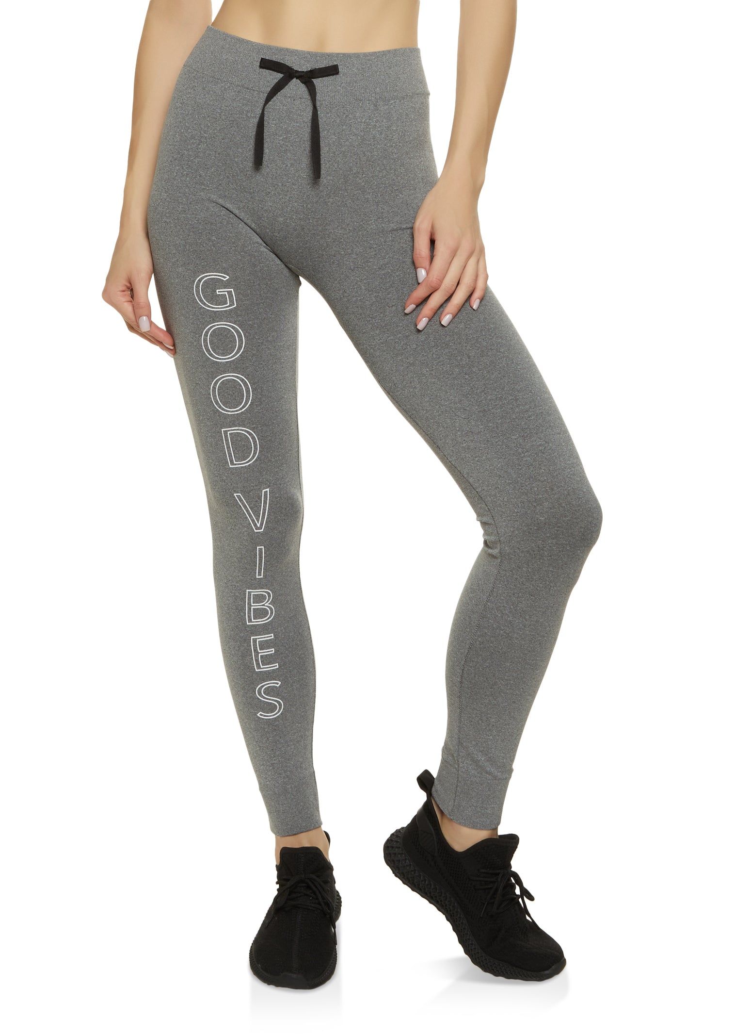 Good Vibes Graphic Leggings sold by Rainbow