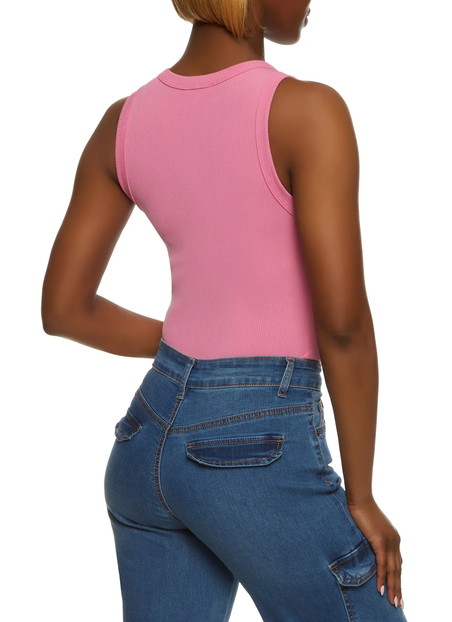 Basic Ribbed Tank Bodysuit sold by Rainbow product image thumbnail 3