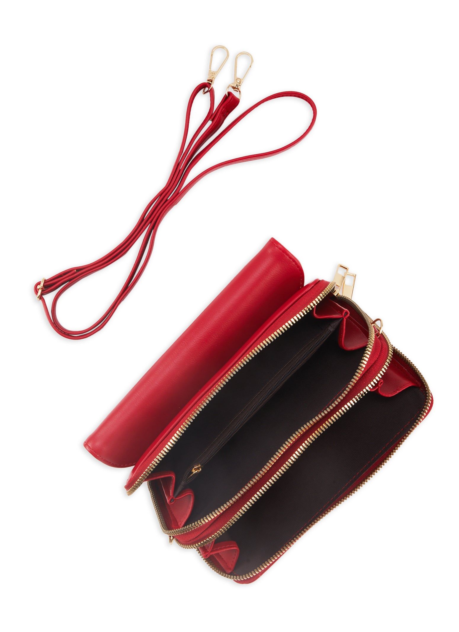 Double Buckle Flap Crossbody Bag sold by Rainbow product image thumbnail 5