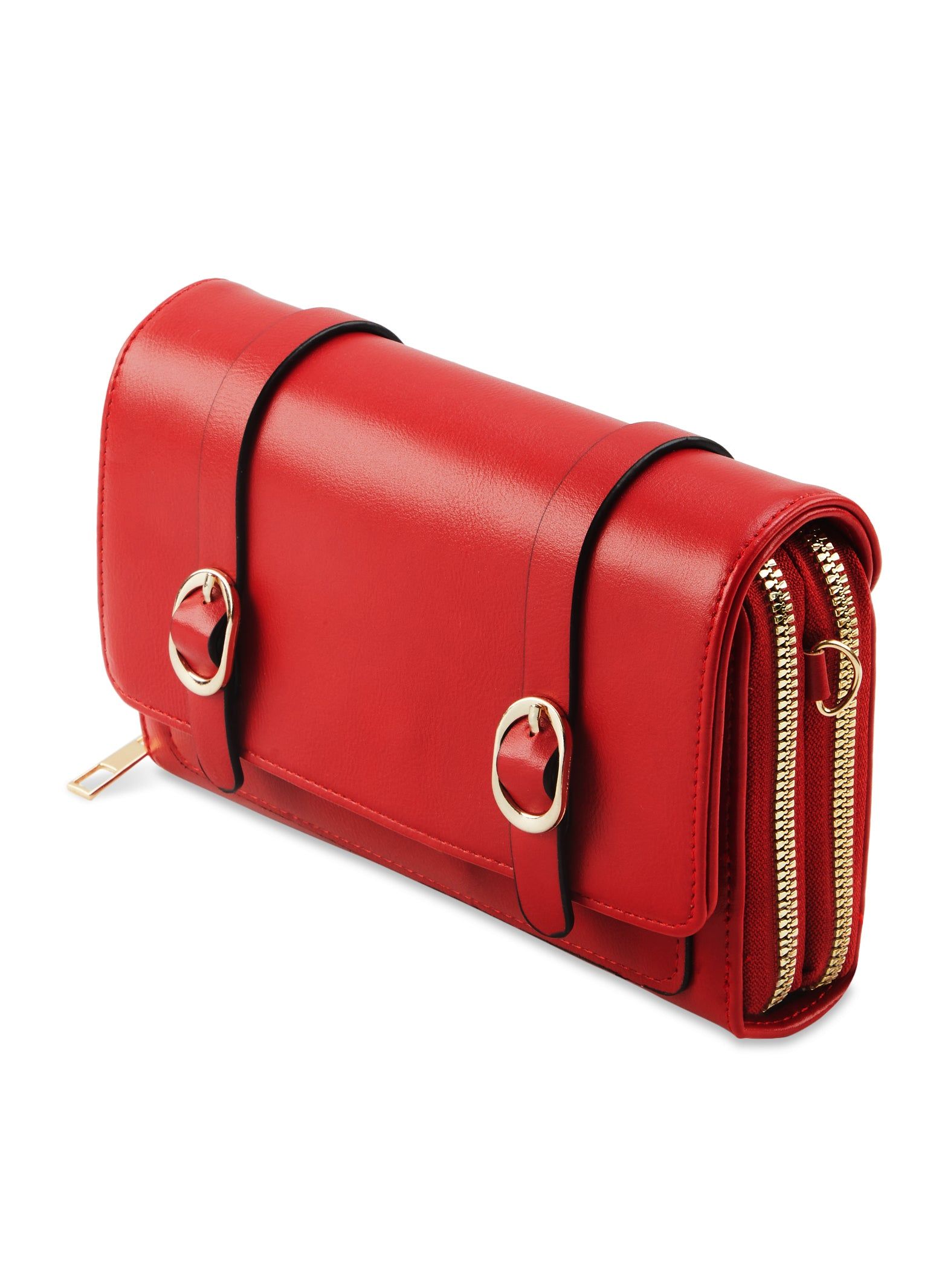 Double Buckle Flap Crossbody Bag sold by Rainbow product image thumbnail 3