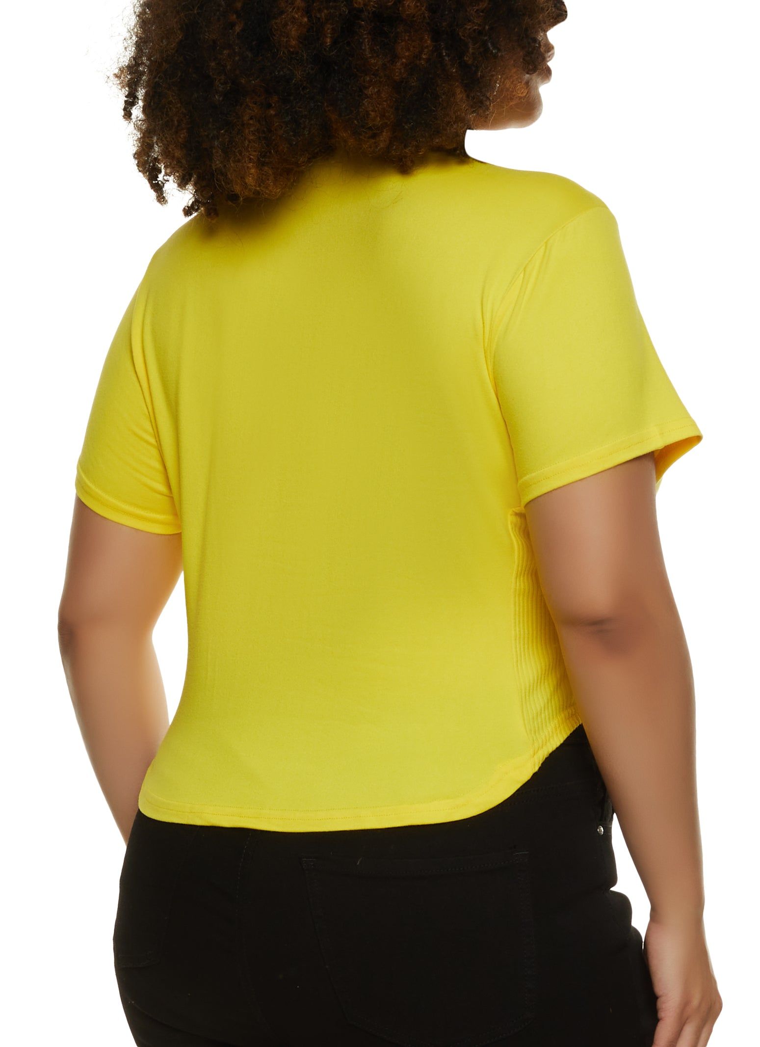 Plus Size Zip Front Mock Neck Top sold by Rainbow product image thumbnail 2