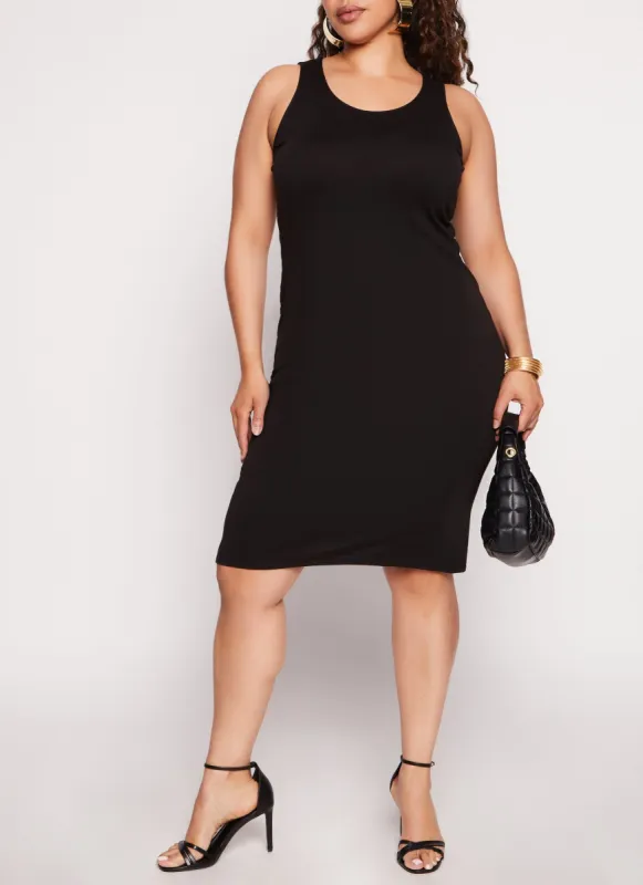 Plus Size Basic Tank Dress sold by Rainbow