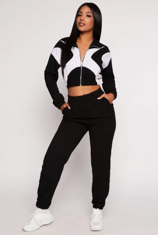 Crepe Knit High Waisted Joggers sold by Rainbow