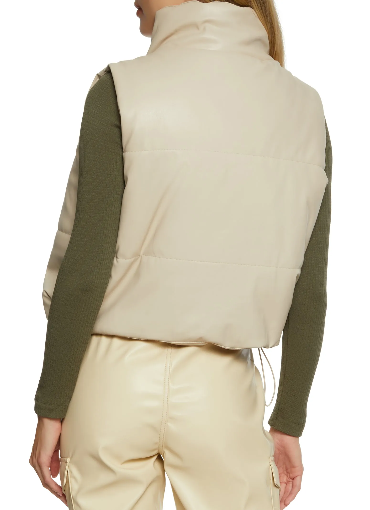 Faux Leather Puffer Vest sold by Rainbow product image thumbnail 3