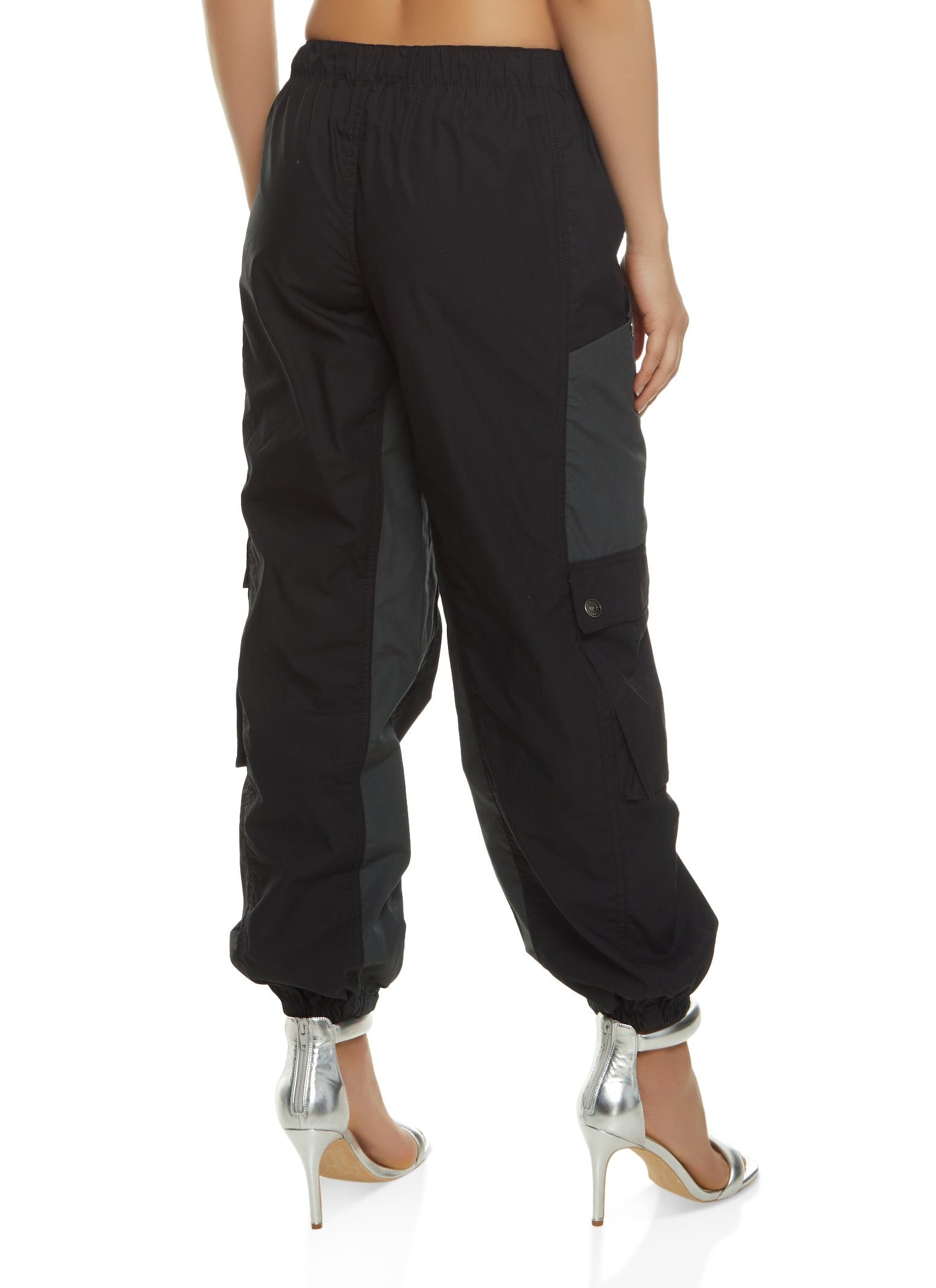 Color Block Drawstring Cargo Joggers sold by Rainbow product image thumbnail 3