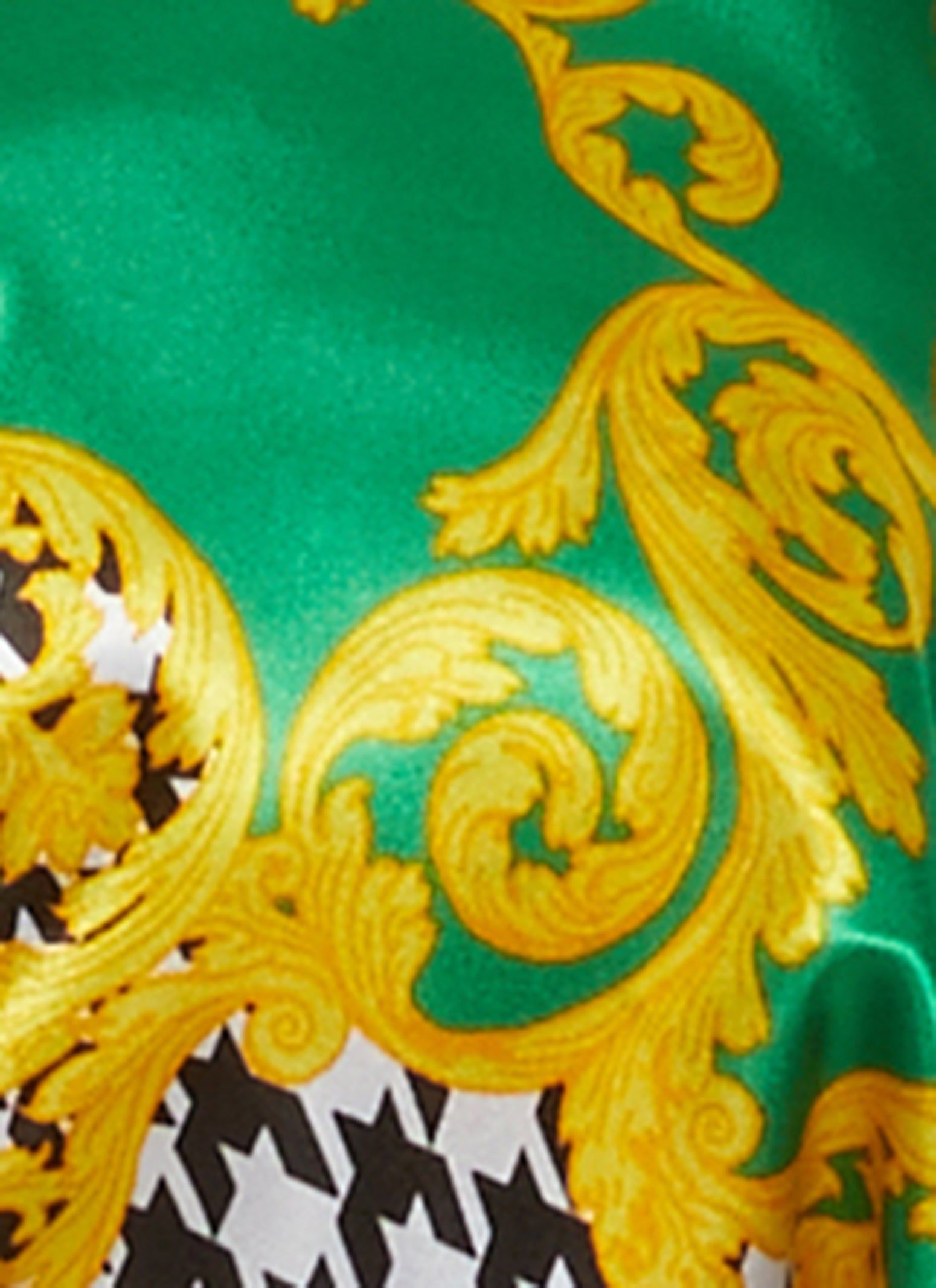 Plus Size Printed Satin Tie Front Blouse sold by Rainbow product image thumbnail 3