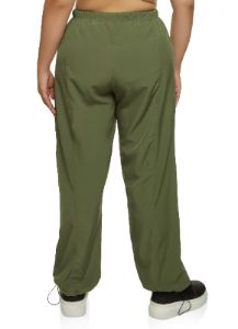 Plus Size Toggle Waist Parachute Pants sold by Rainbow