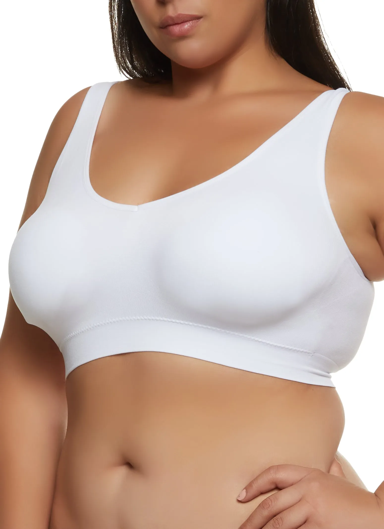 Plus Size Seamless Full Coverage Sports Bra sold by Rainbow