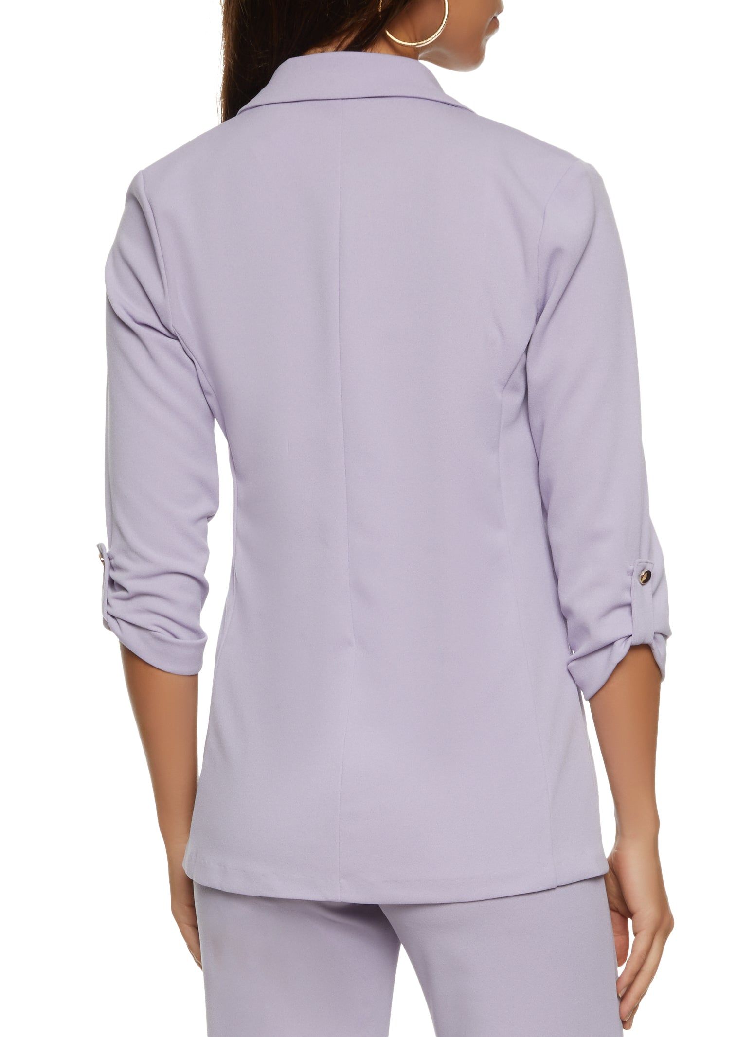 Crepe Knit Tabbed Sleeve Blazer sold by Rainbow product image thumbnail 3