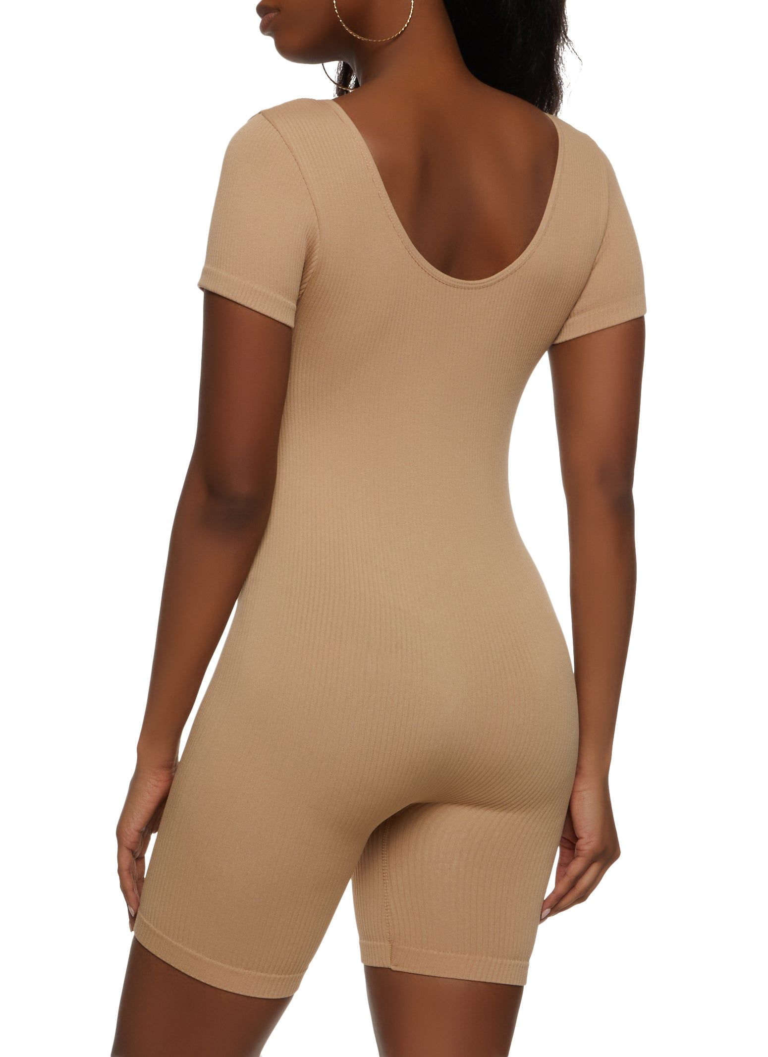 Ribbed Knit Half Zip Romper sold by Rainbow product image thumbnail 2